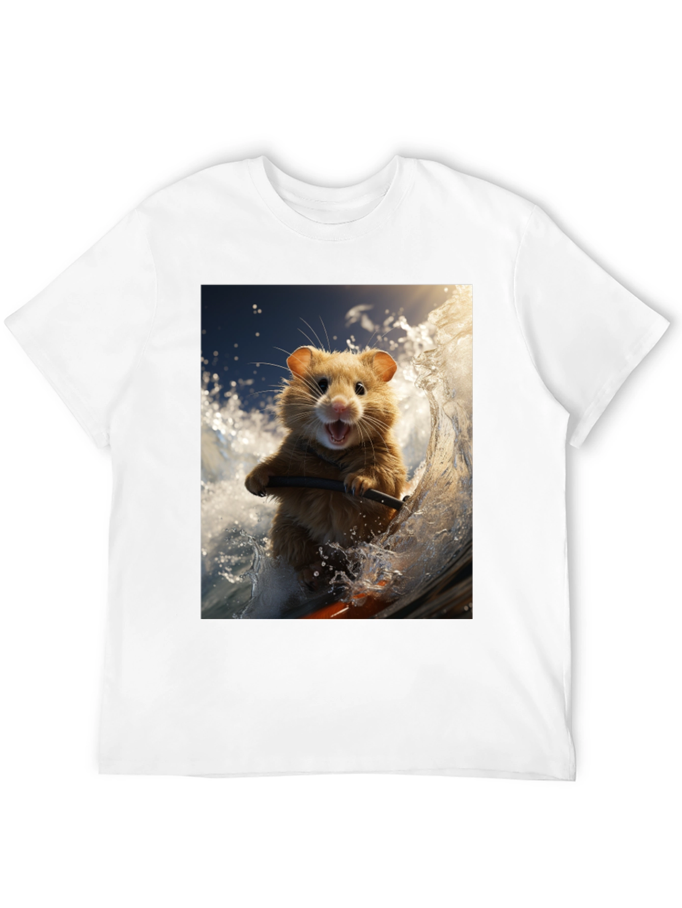 Hamster Surfing T-Shirt - Ride the Wave!