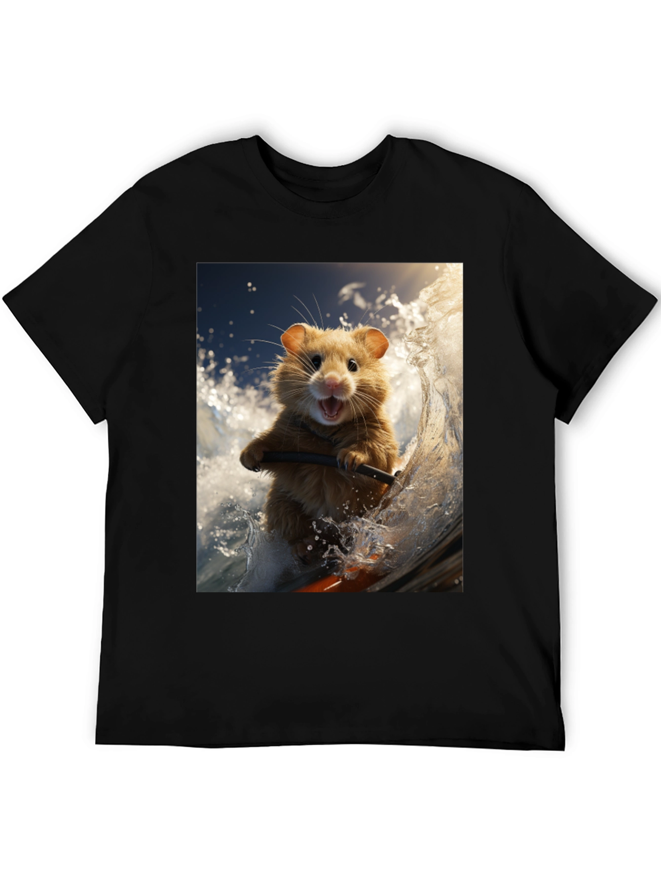 Hamster Surfing T-Shirt - Ride the Wave!