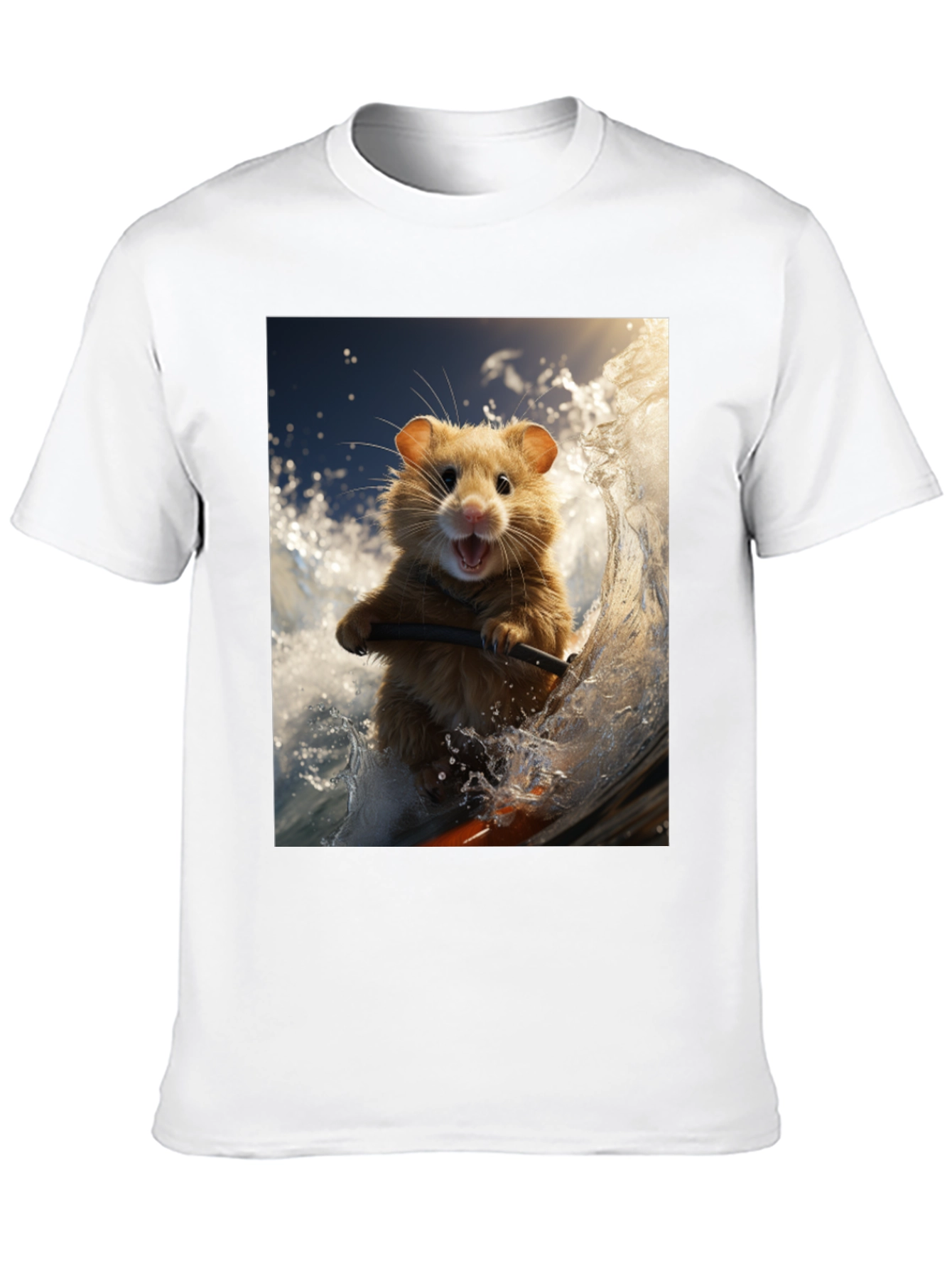 Hamster Surfing T-Shirt - Ride the Wave!