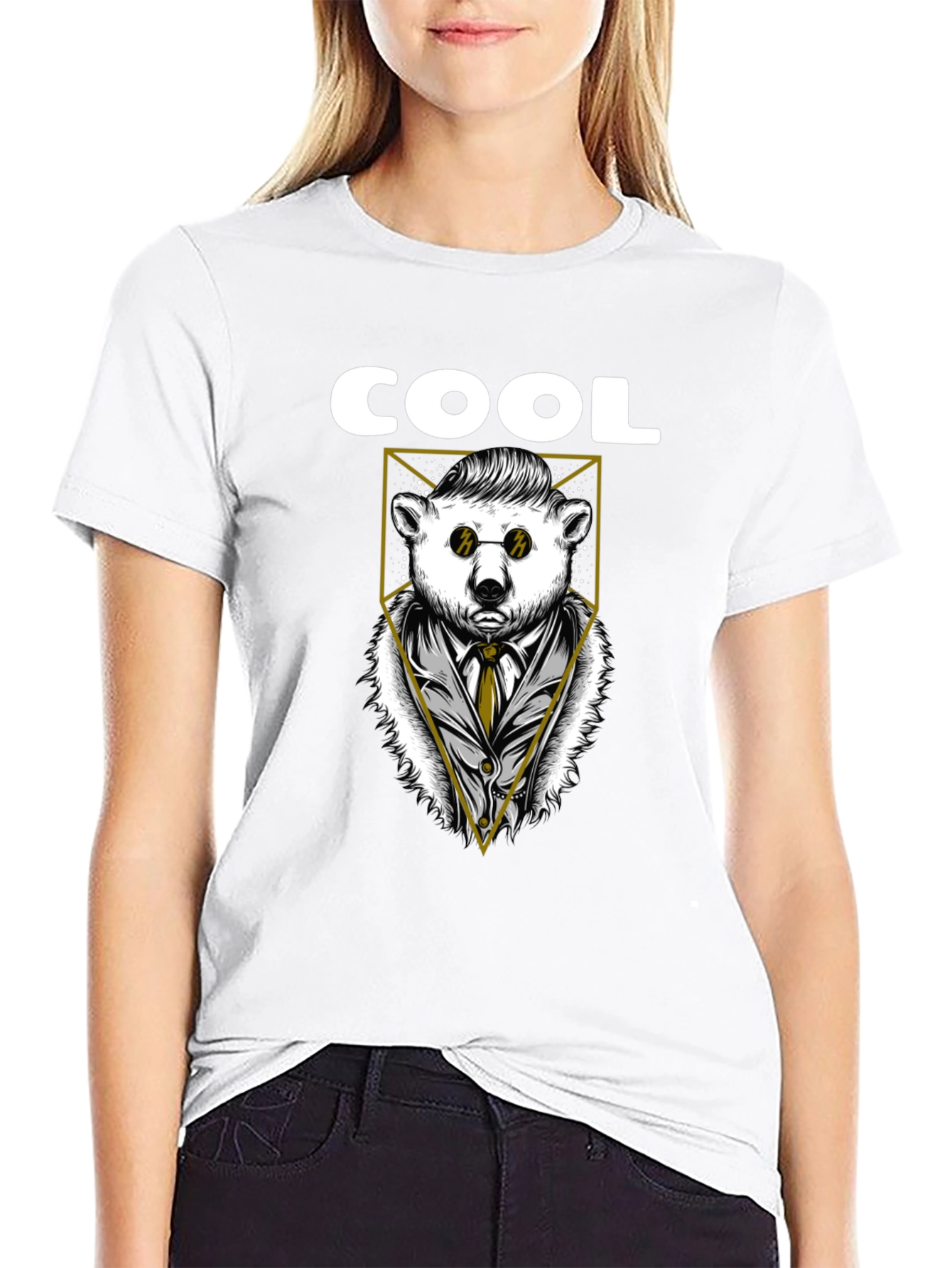 Cool Bear Graphic Tee - Stylish Black T-Shirt