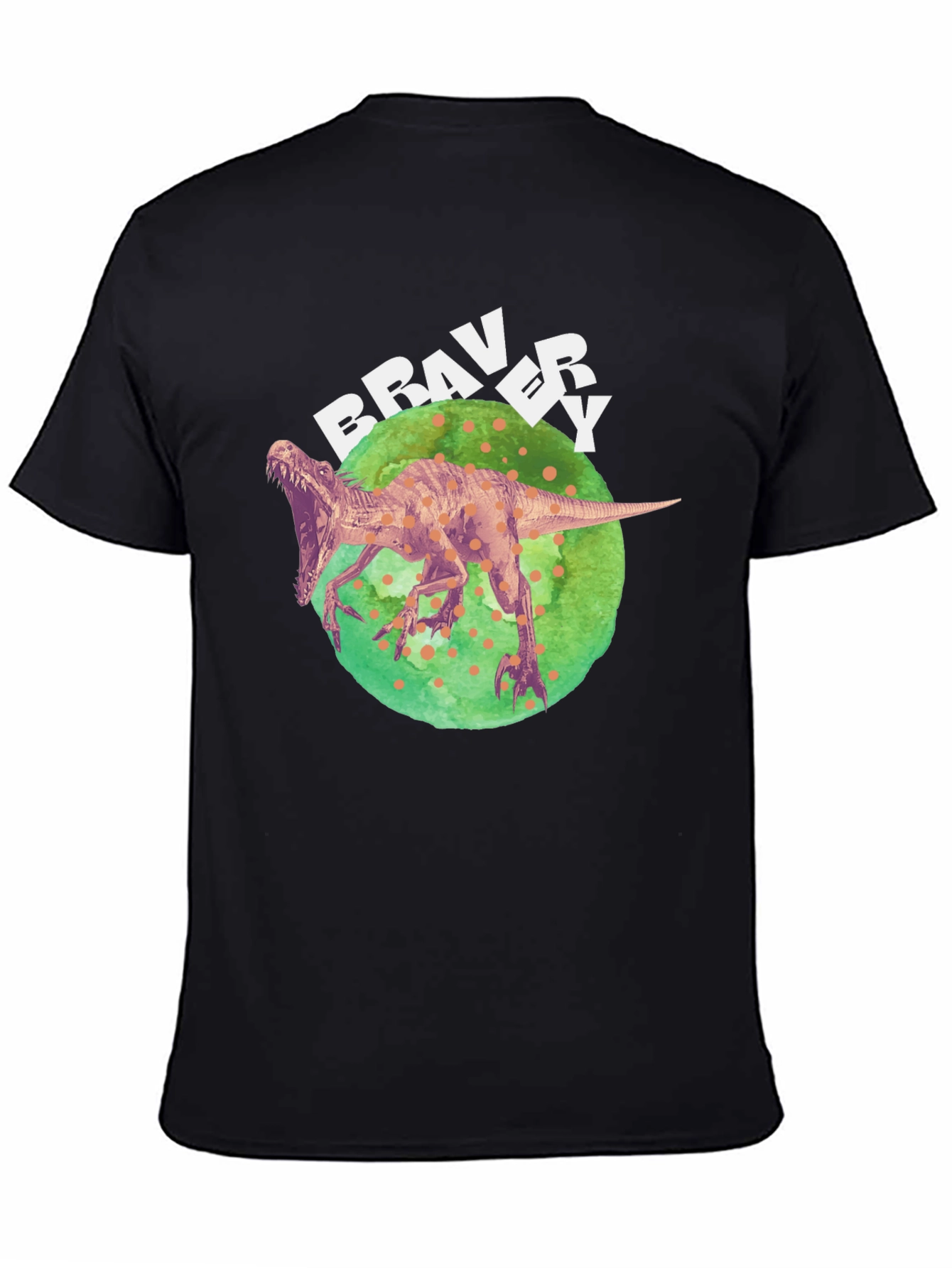 Bravery Dinosaur Graphic T-Shirt - Cool Design