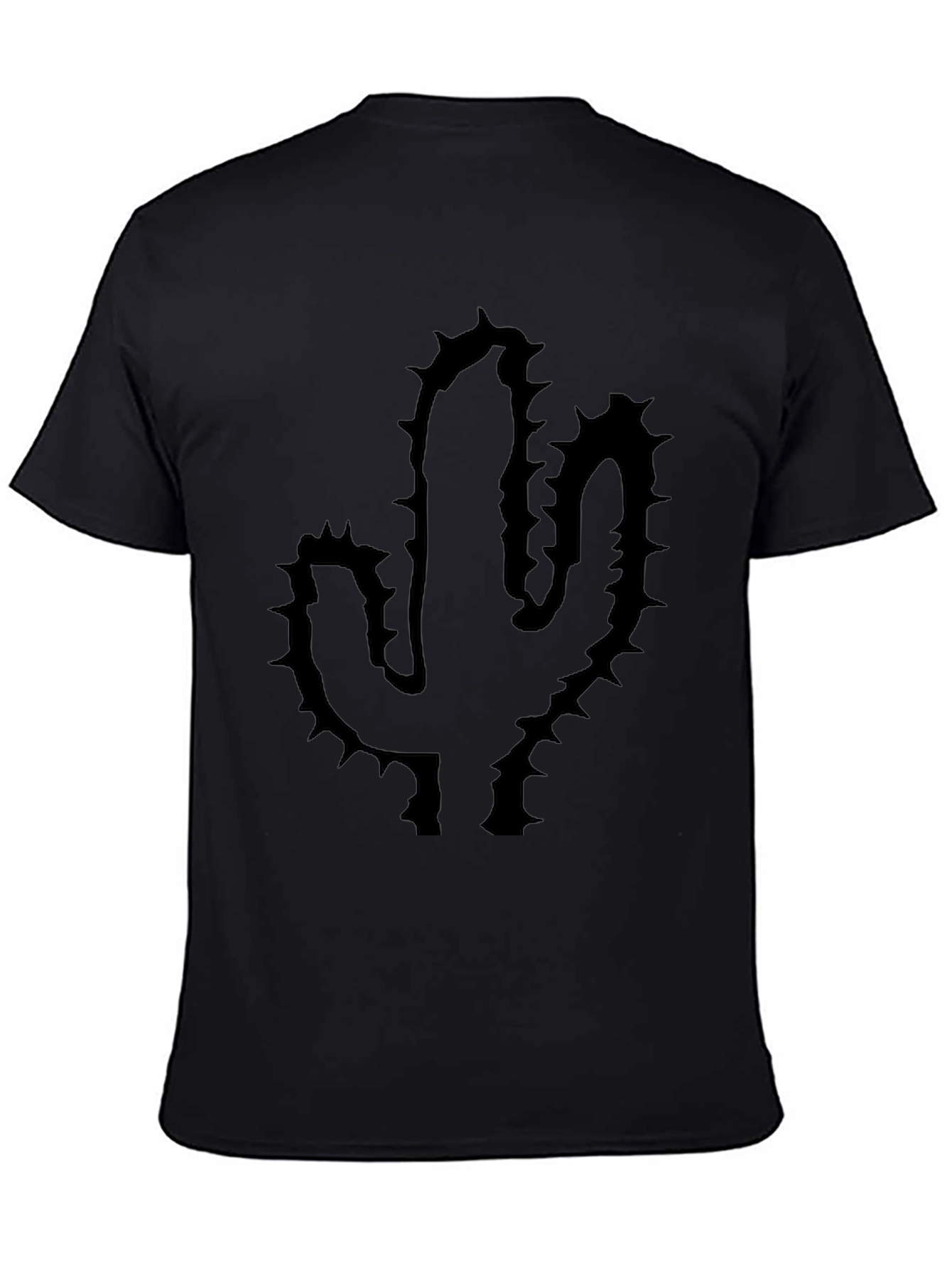 Mens Black Cactus Graphic Tee