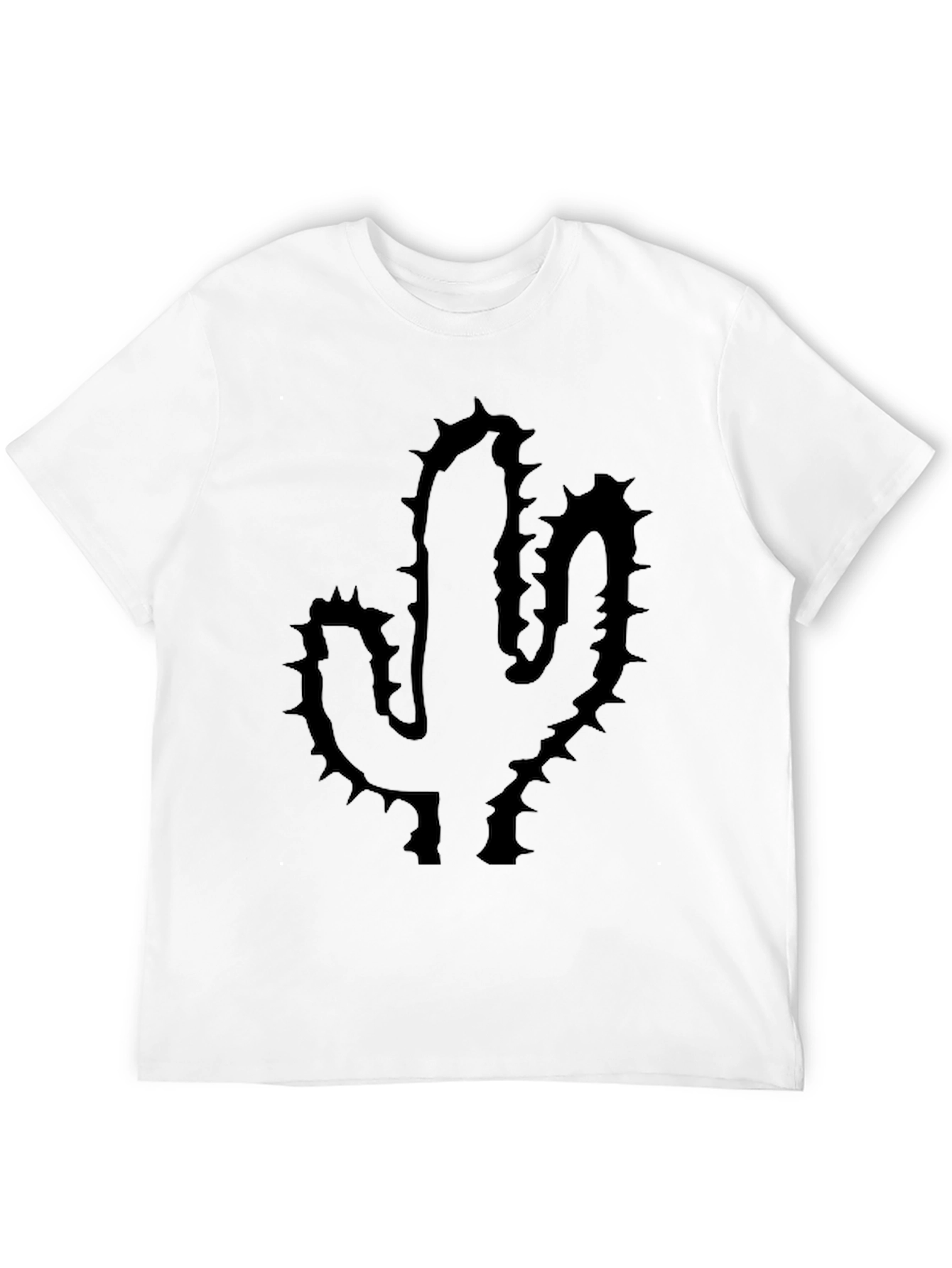 Mens Black Cactus Graphic Tee