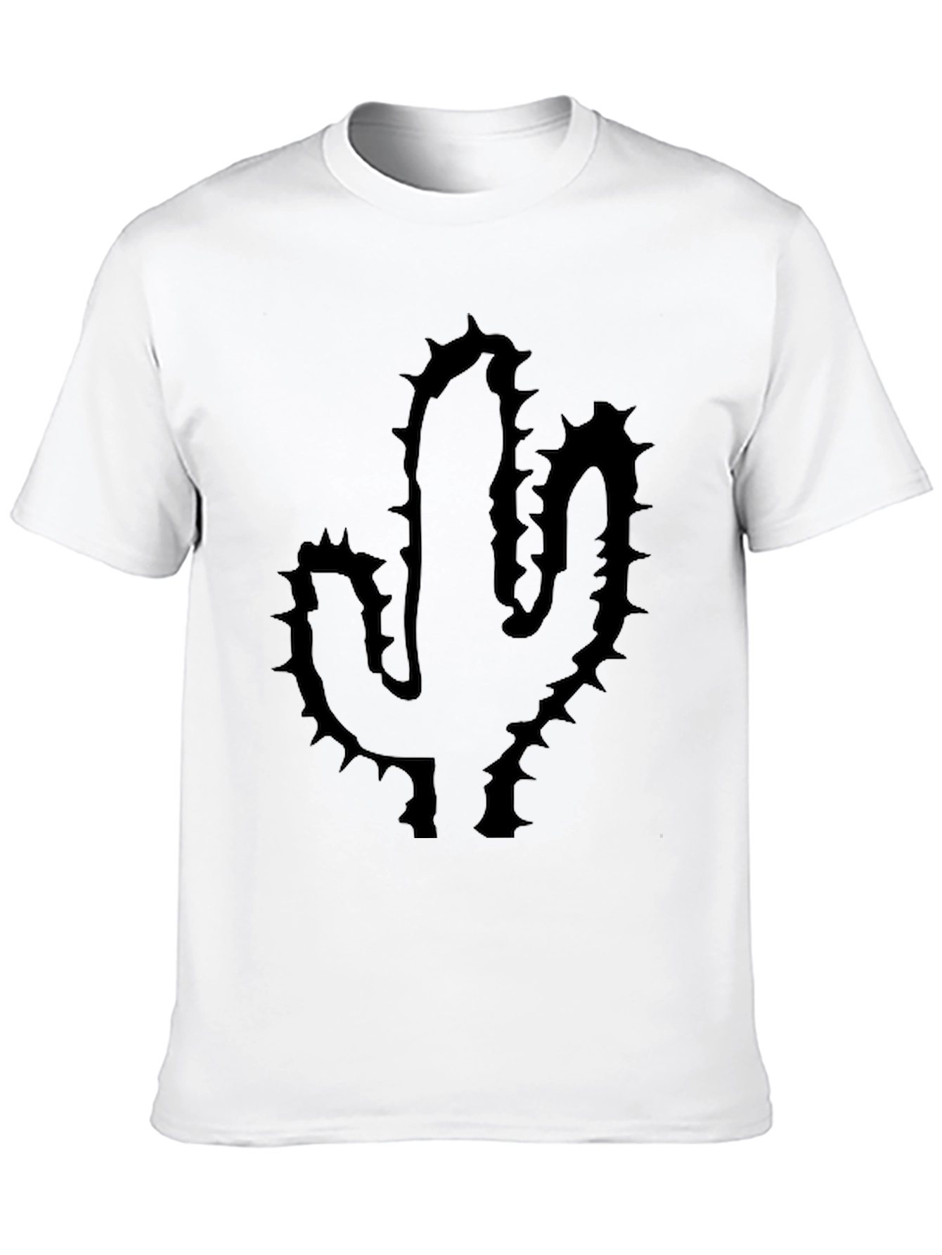 Mens Black Cactus Graphic Tee
