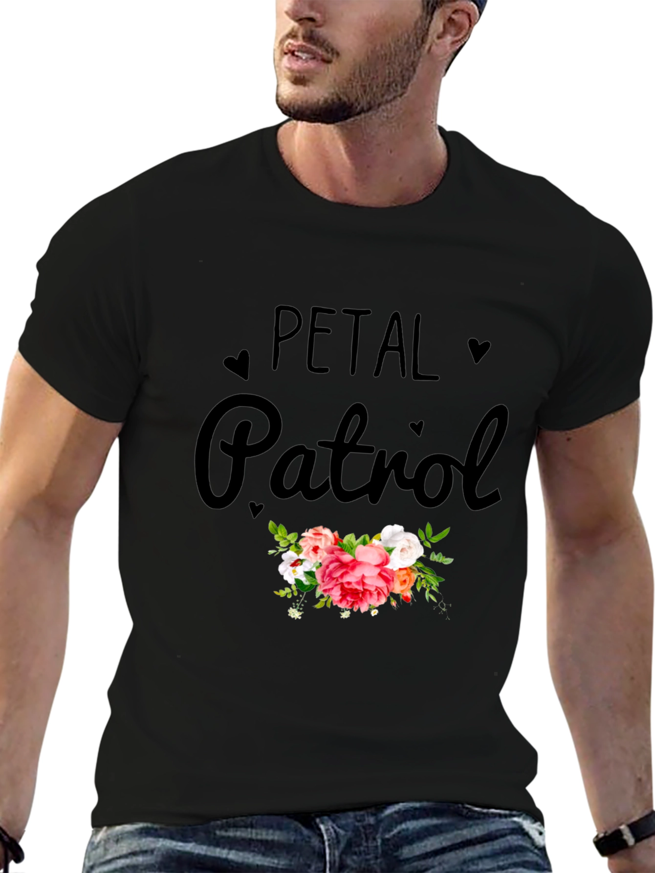 Petal Patrol Graphic T-Shirt - Black
