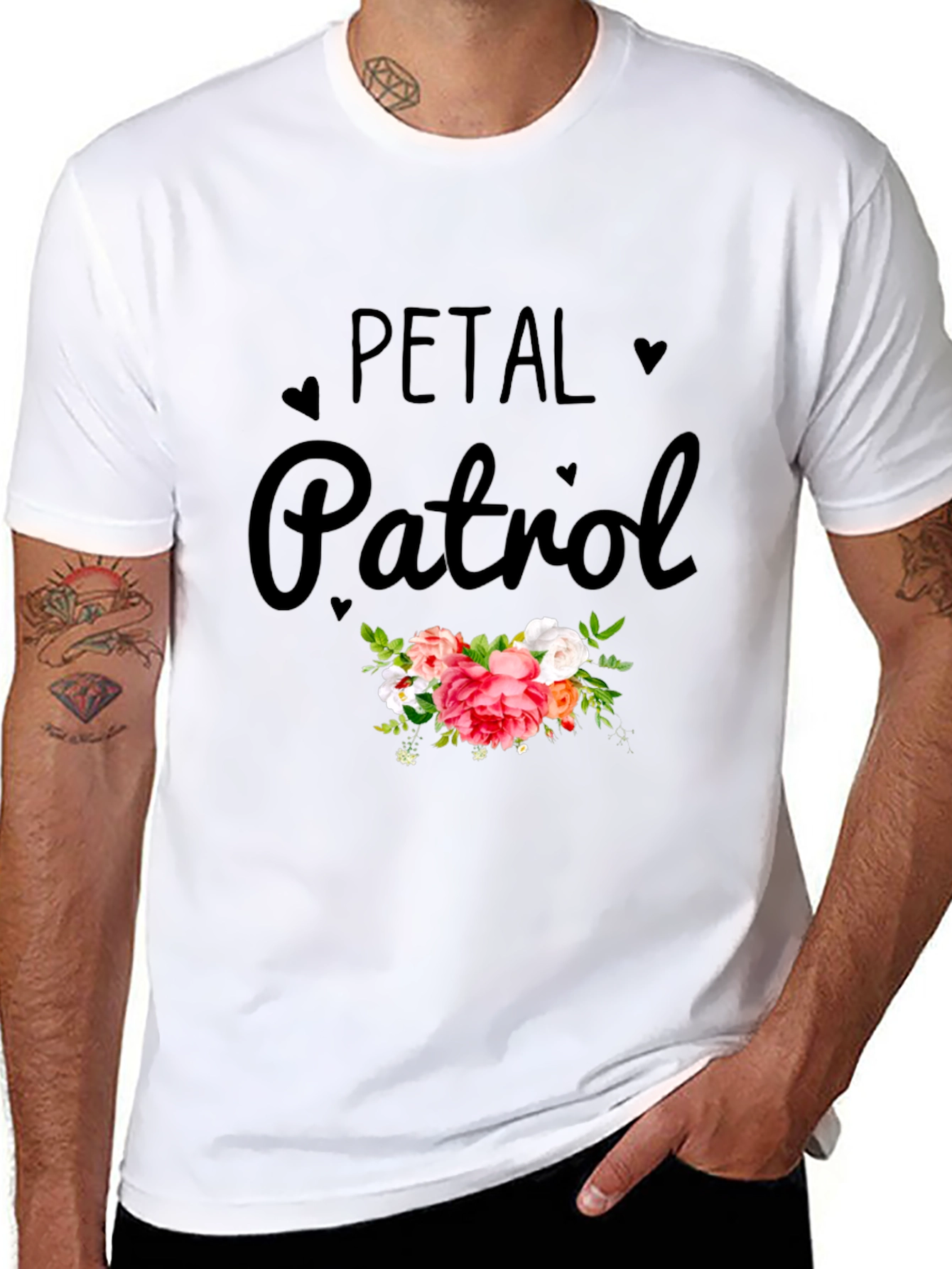 Petal Patrol Graphic T-Shirt - Black