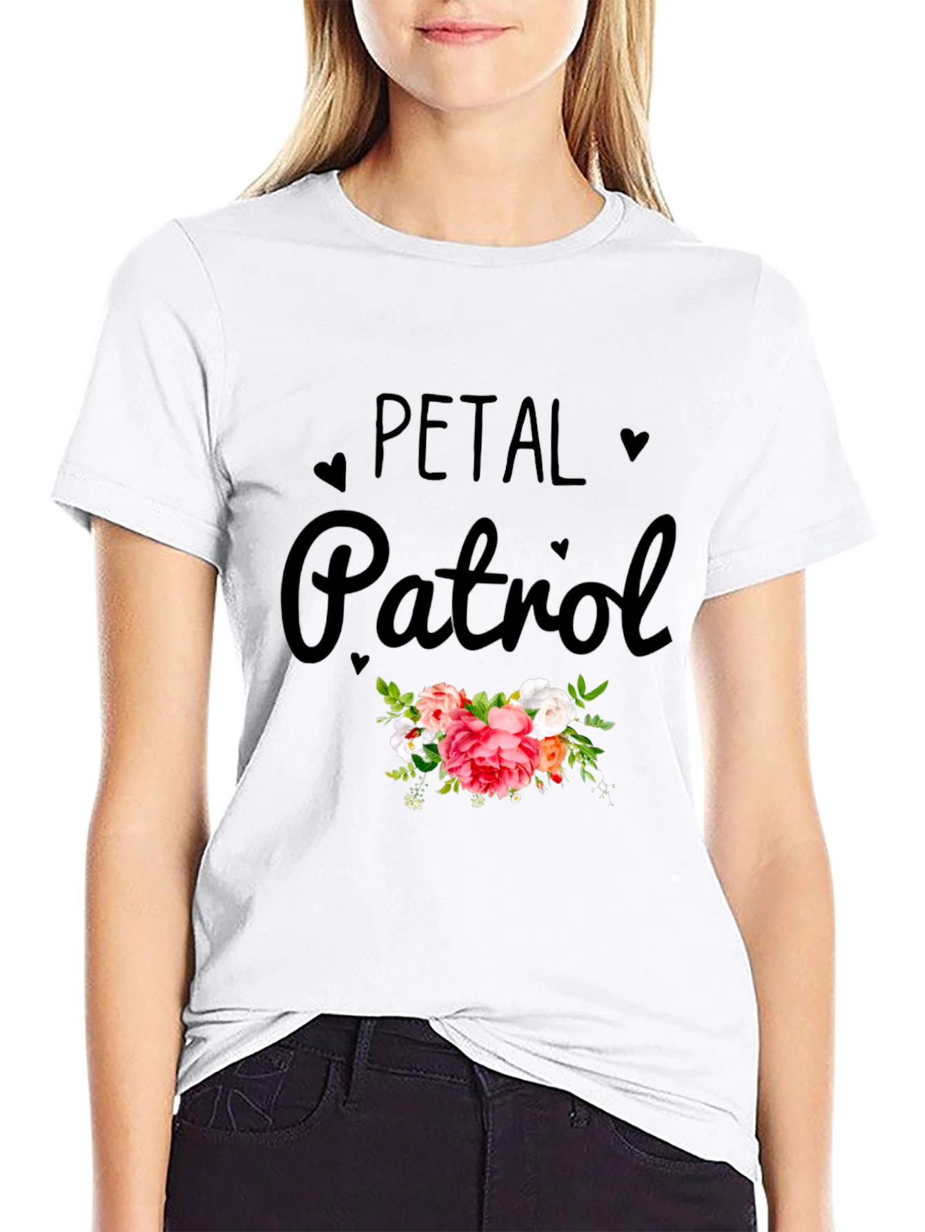 Petal Patrol Graphic T-Shirt - Black