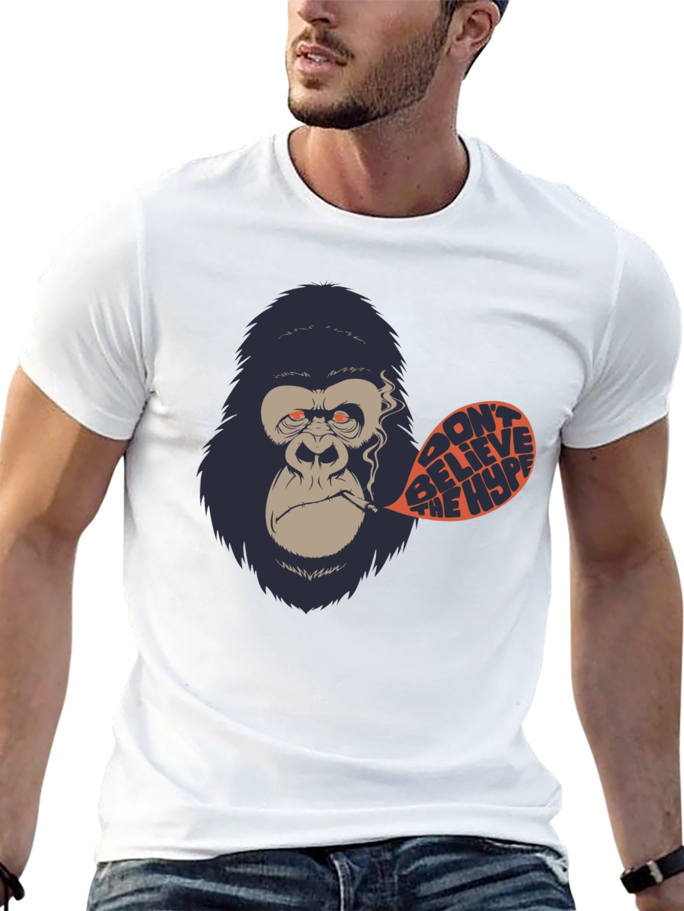 Dont Believe the Hype Gorilla Graphic Tee