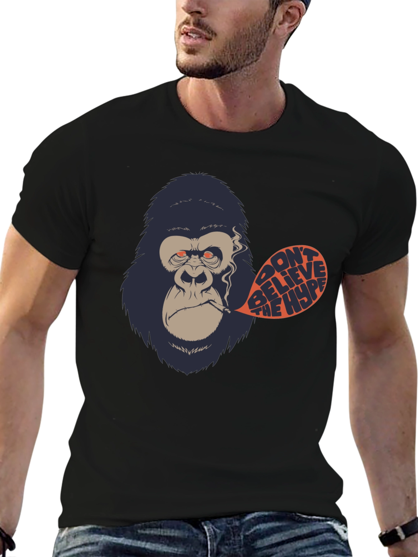 Dont Believe the Hype Gorilla Graphic Tee