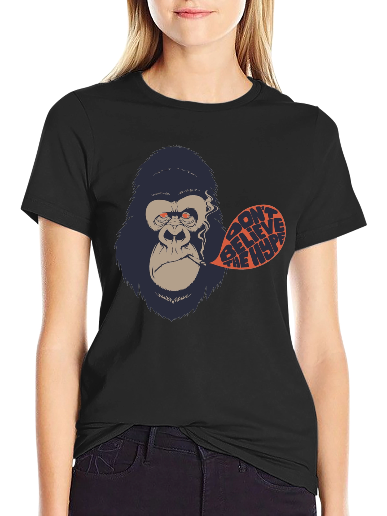 Dont Believe the Hype Gorilla Graphic Tee