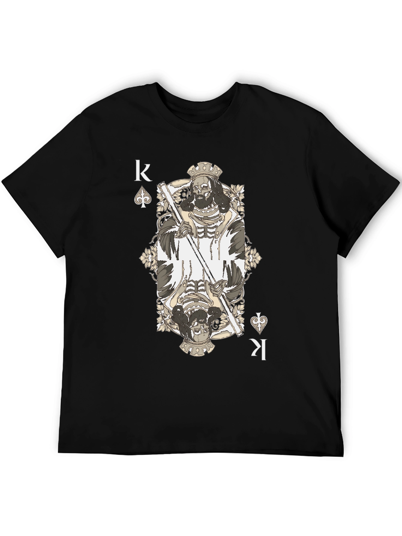 King of Spades T-Shirt - Grim Reaper Design