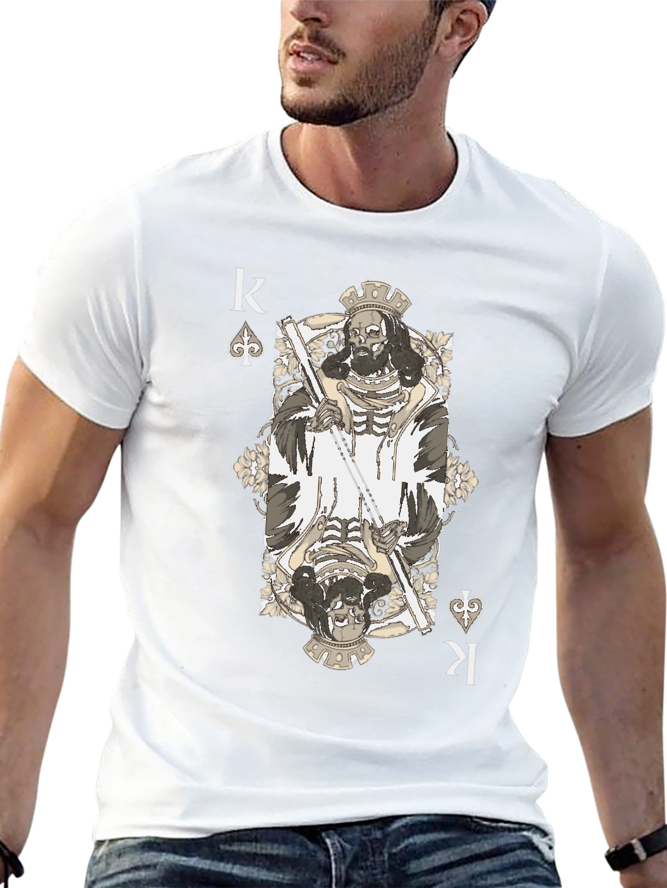 King of Spades T-Shirt - Grim Reaper Design
