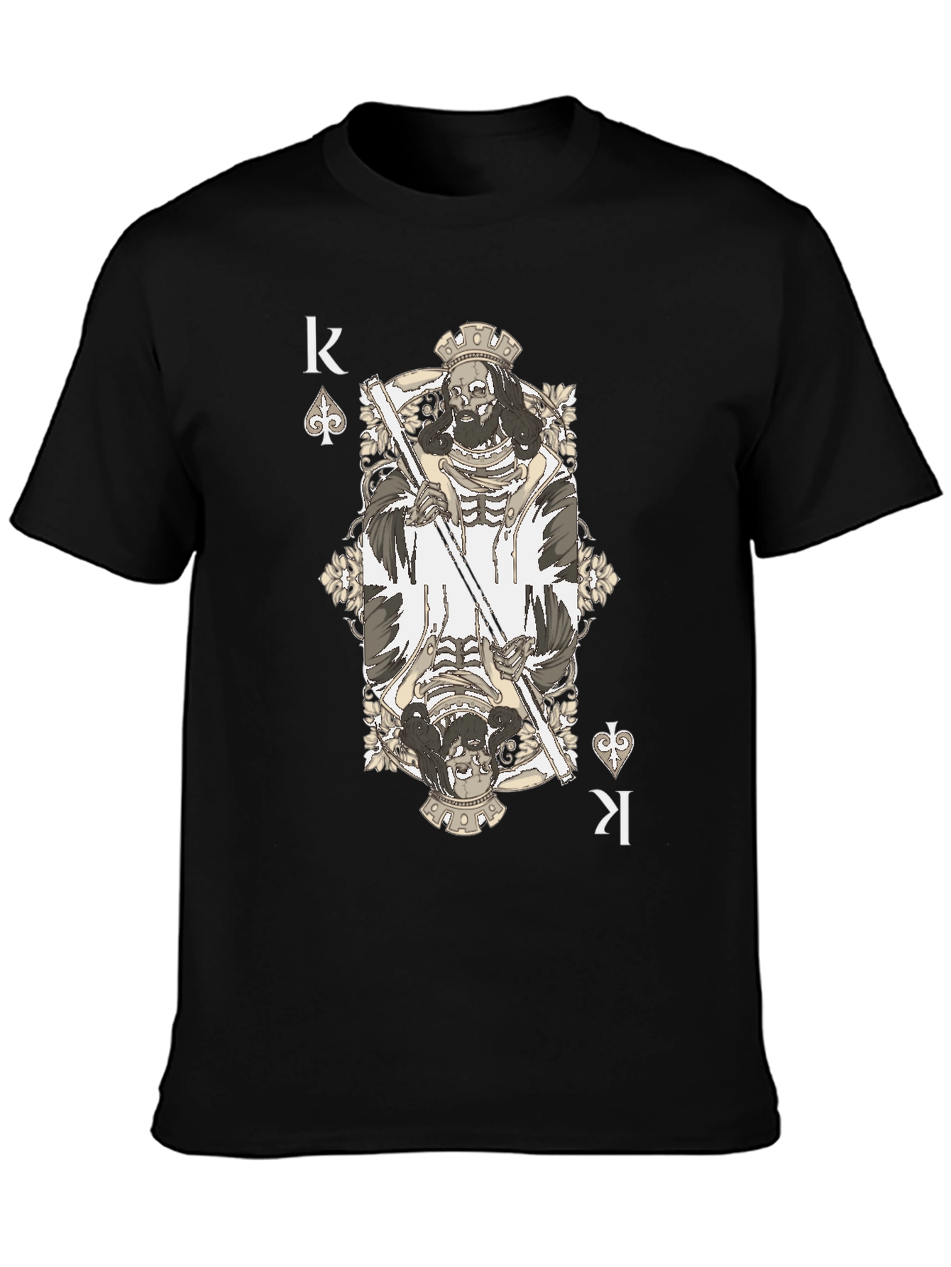 King of Spades T-Shirt - Grim Reaper Design