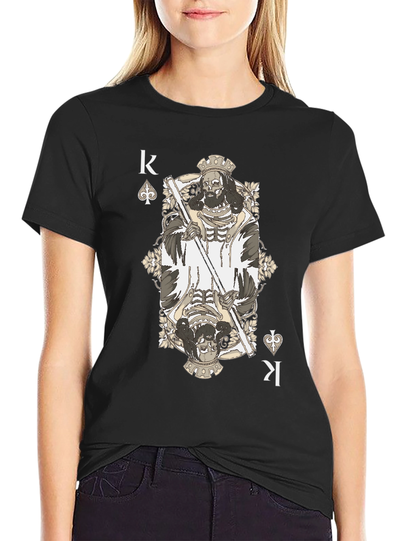 King of Spades T-Shirt - Grim Reaper Design
