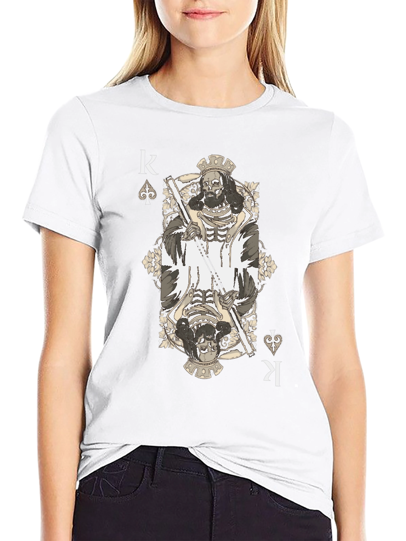 King of Spades T-Shirt - Grim Reaper Design