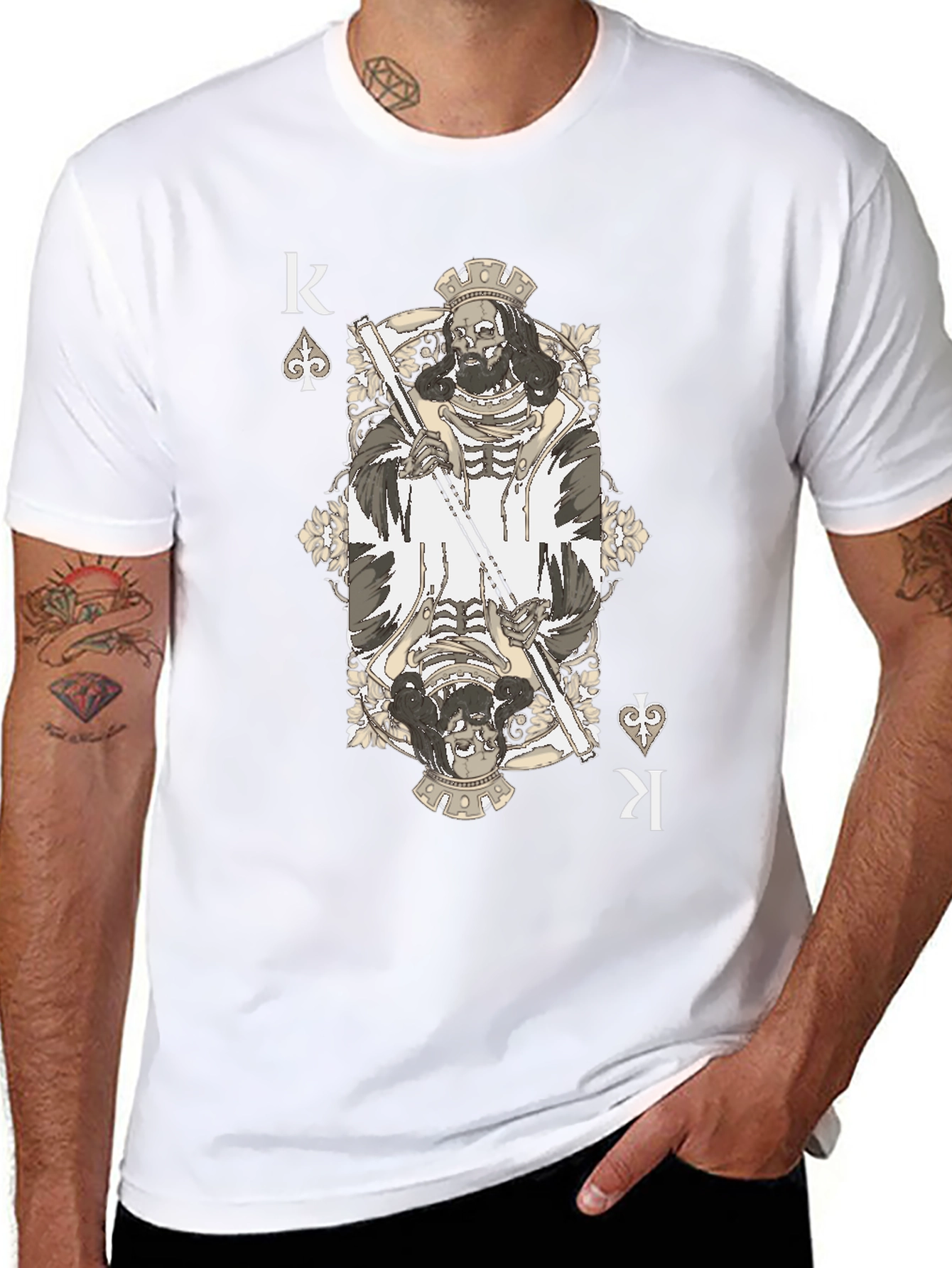 King of Spades T-Shirt - Grim Reaper Design