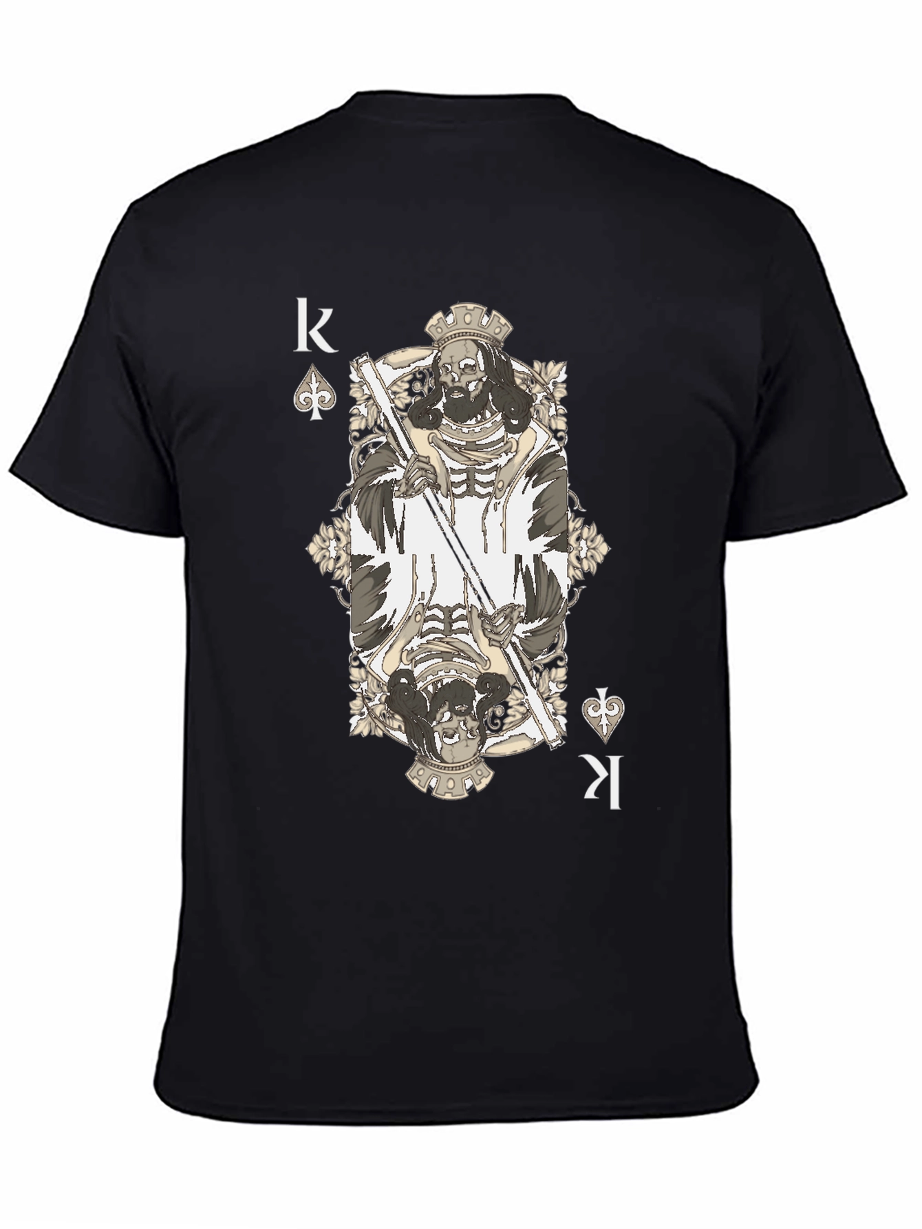 King of Spades T-Shirt - Grim Reaper Design