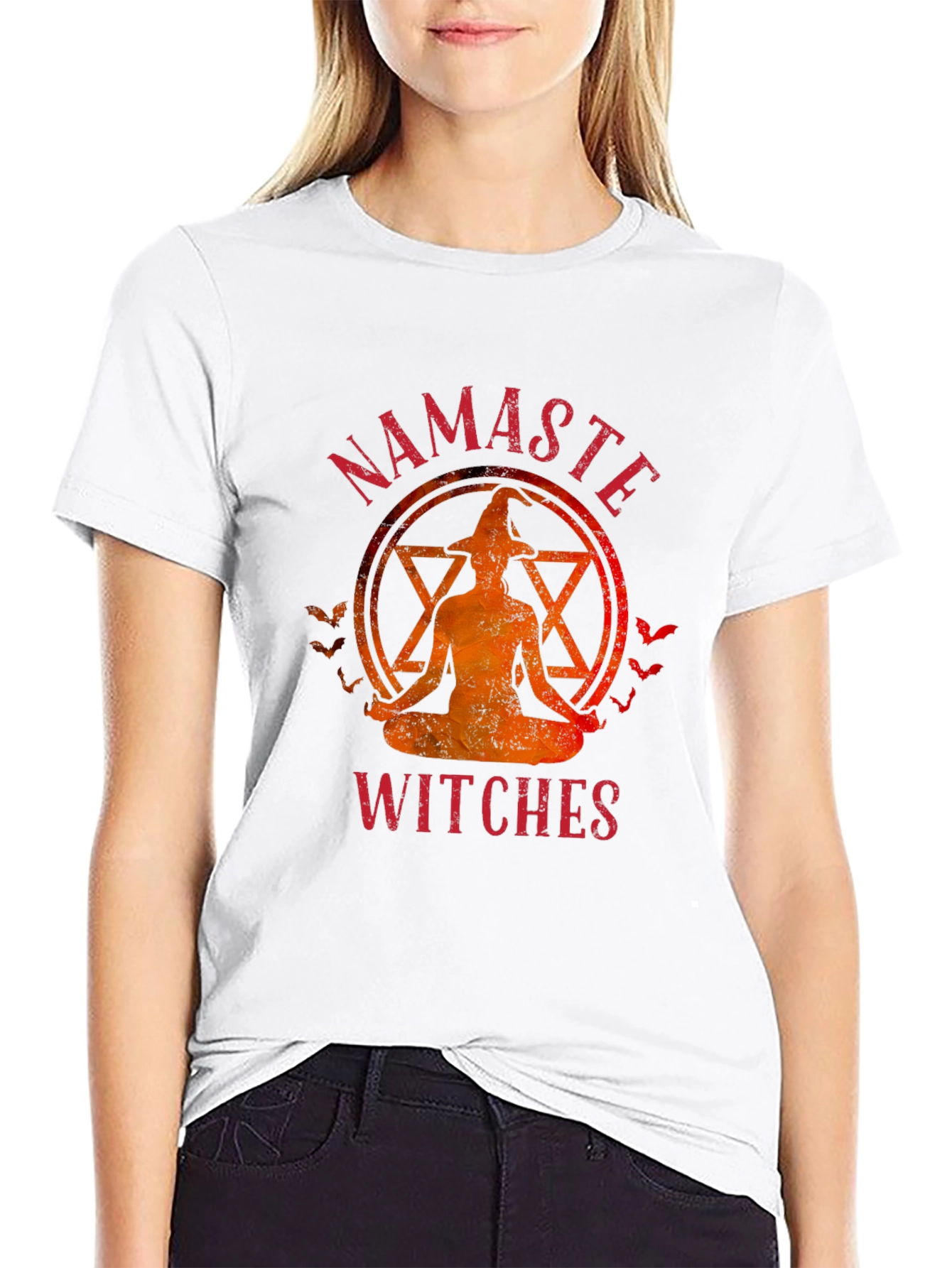 Namaste Witches T-Shirt Halloween Yoga Tee