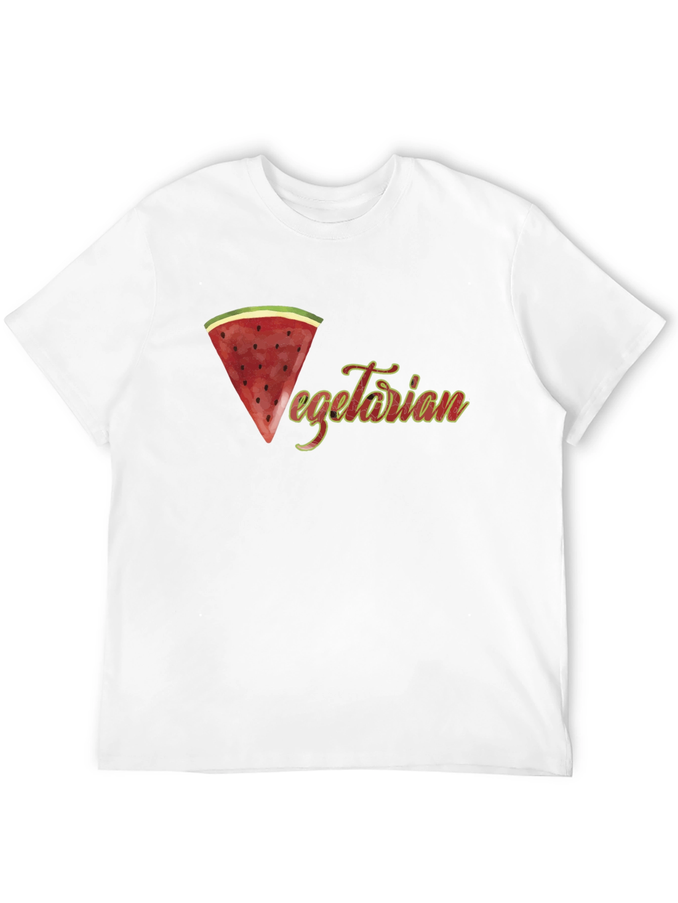 Vegetarian Watermelon Graphic Tee - Black