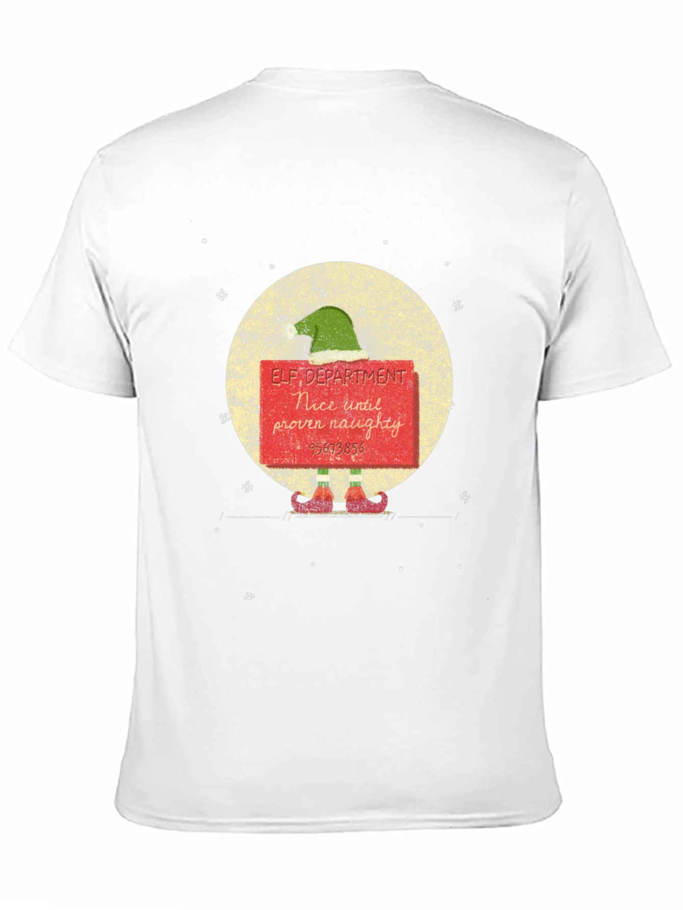 Elf Department Nice Until Proven Naughty Graphic Tee