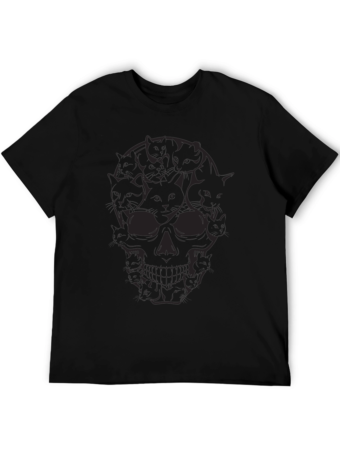 Skull Cat T-Shirt - Gothic Style Tee