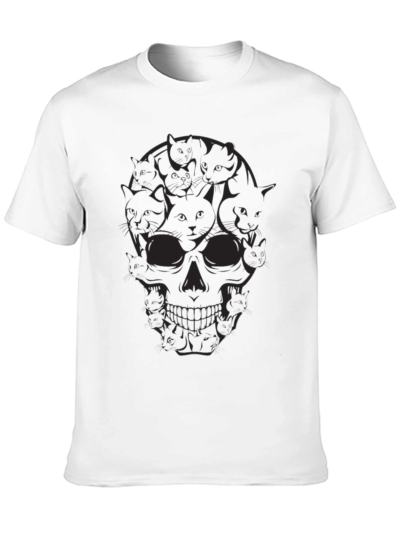 Skull Cat T-Shirt - Gothic Style Tee