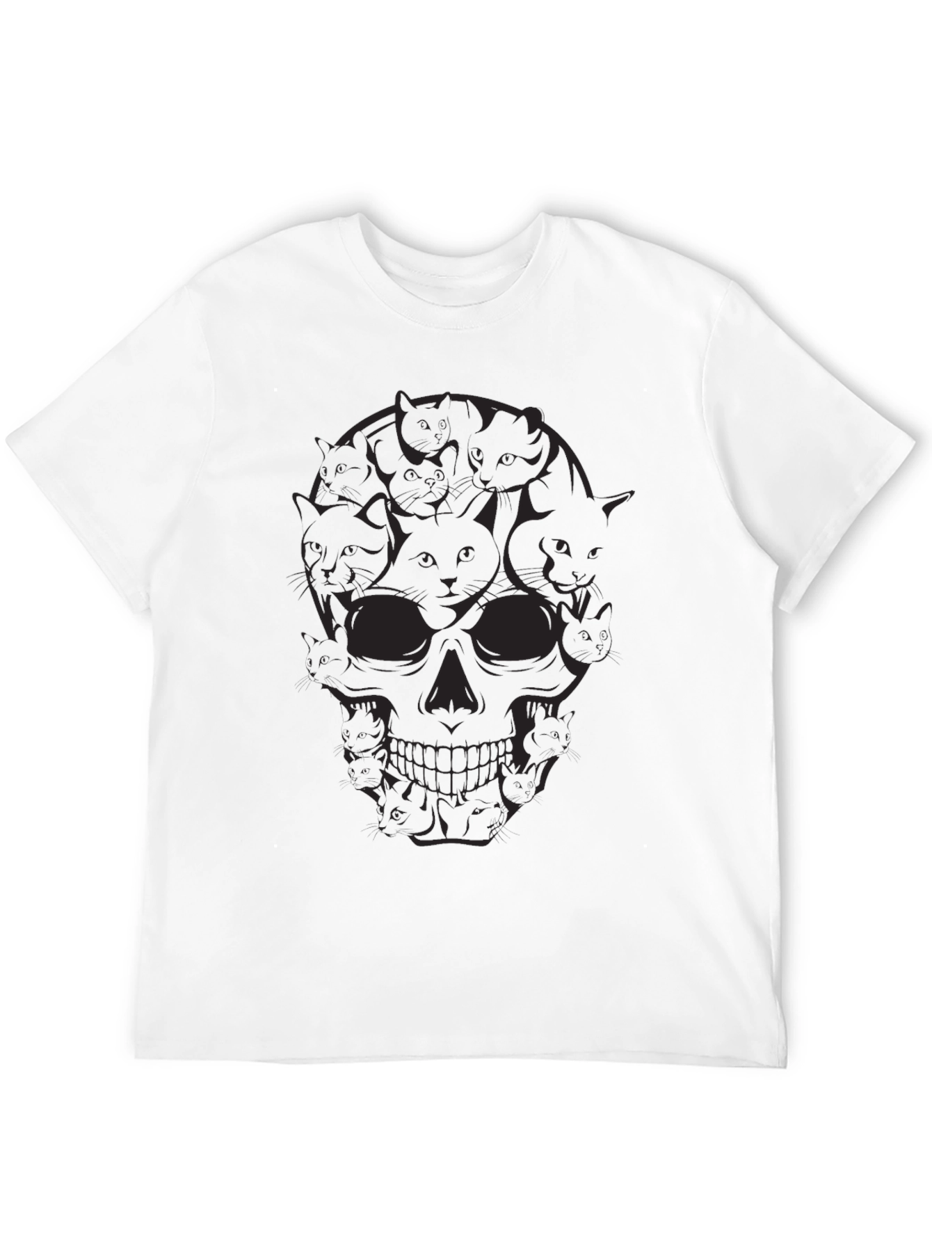 Skull Cat T-Shirt - Gothic Style Tee