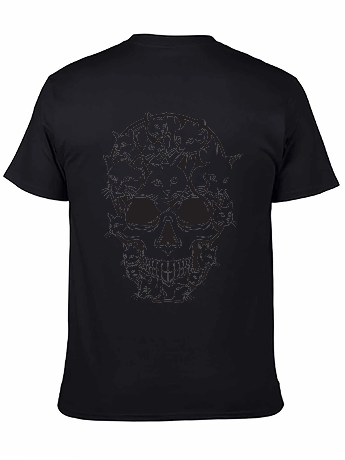 Skull Cat T-Shirt - Gothic Style Tee