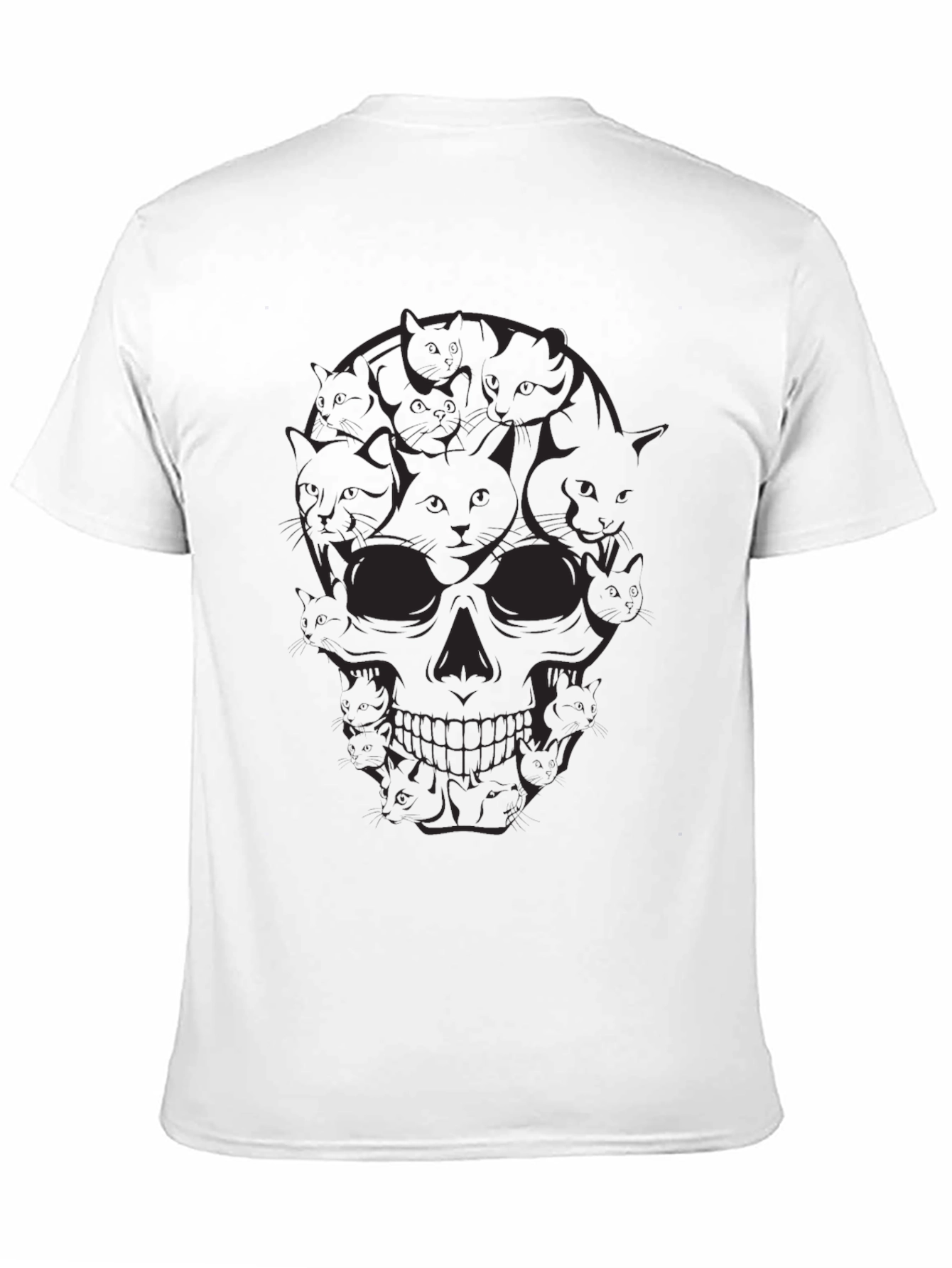 Skull Cat T-Shirt - Gothic Style Tee