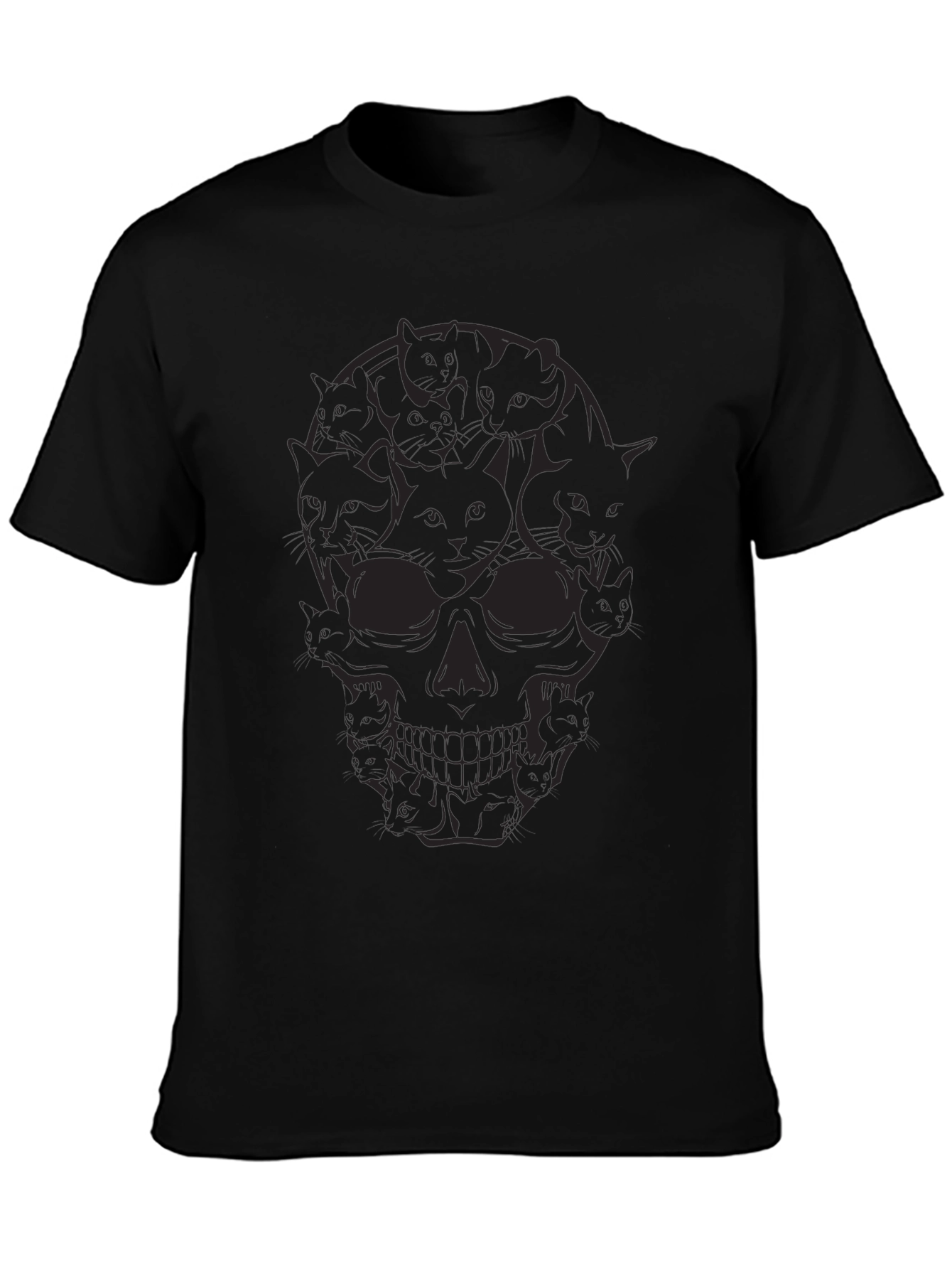 Skull Cat T-Shirt - Gothic Style Tee