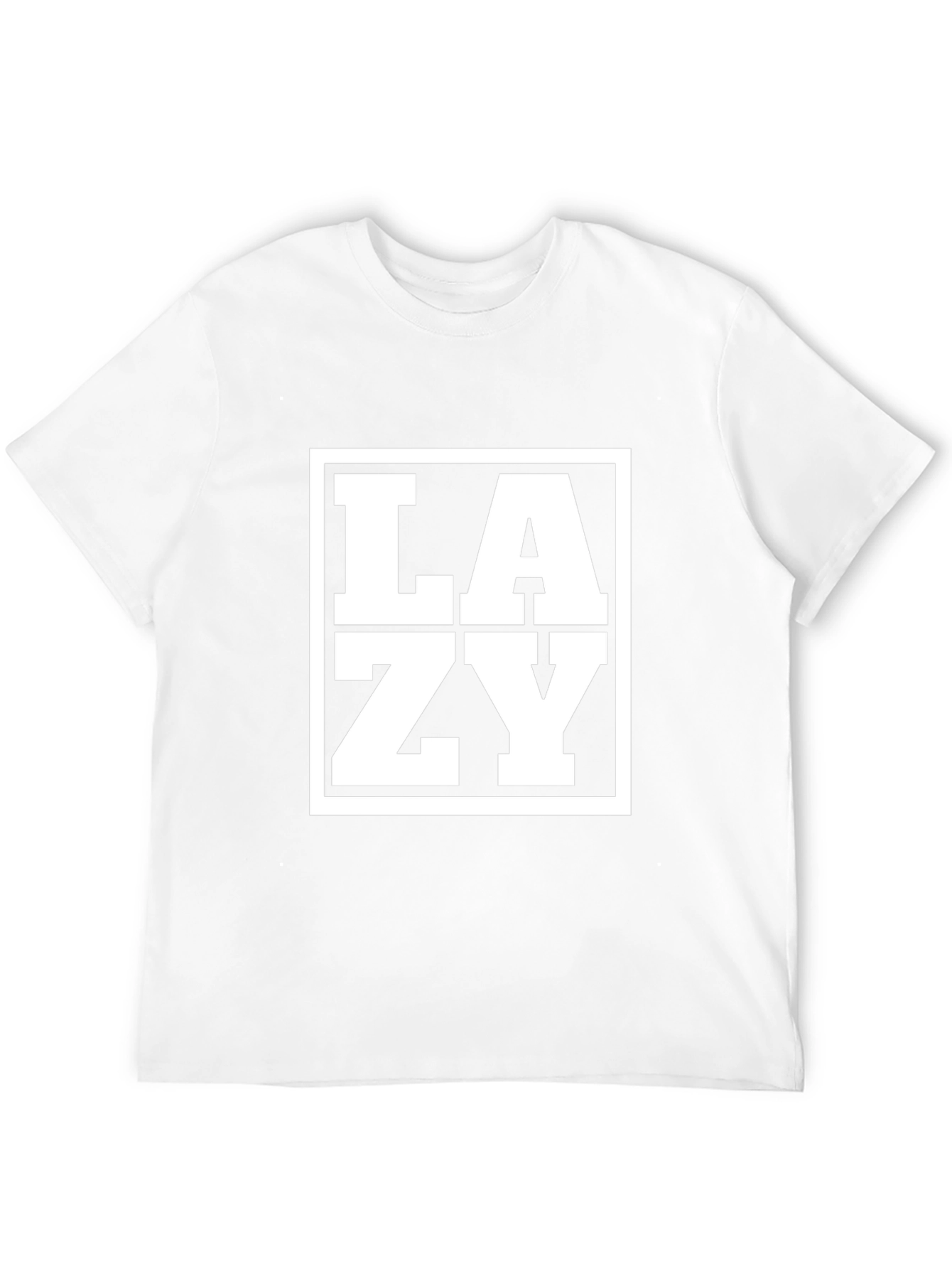 Lazy Graphic Print Black T-Shirt