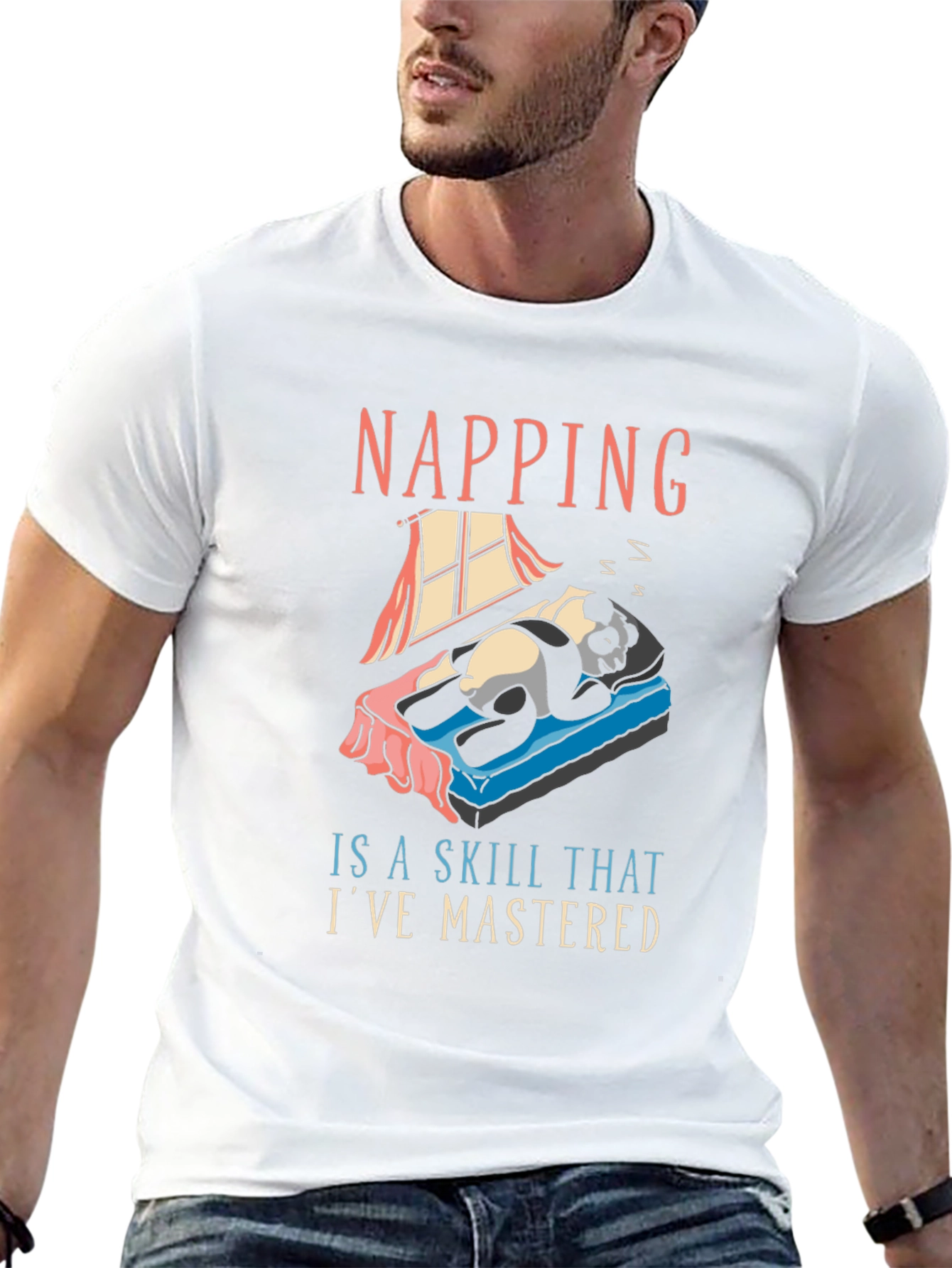 Napping Skill Panda T-Shirt - Comfy Cotton Tee