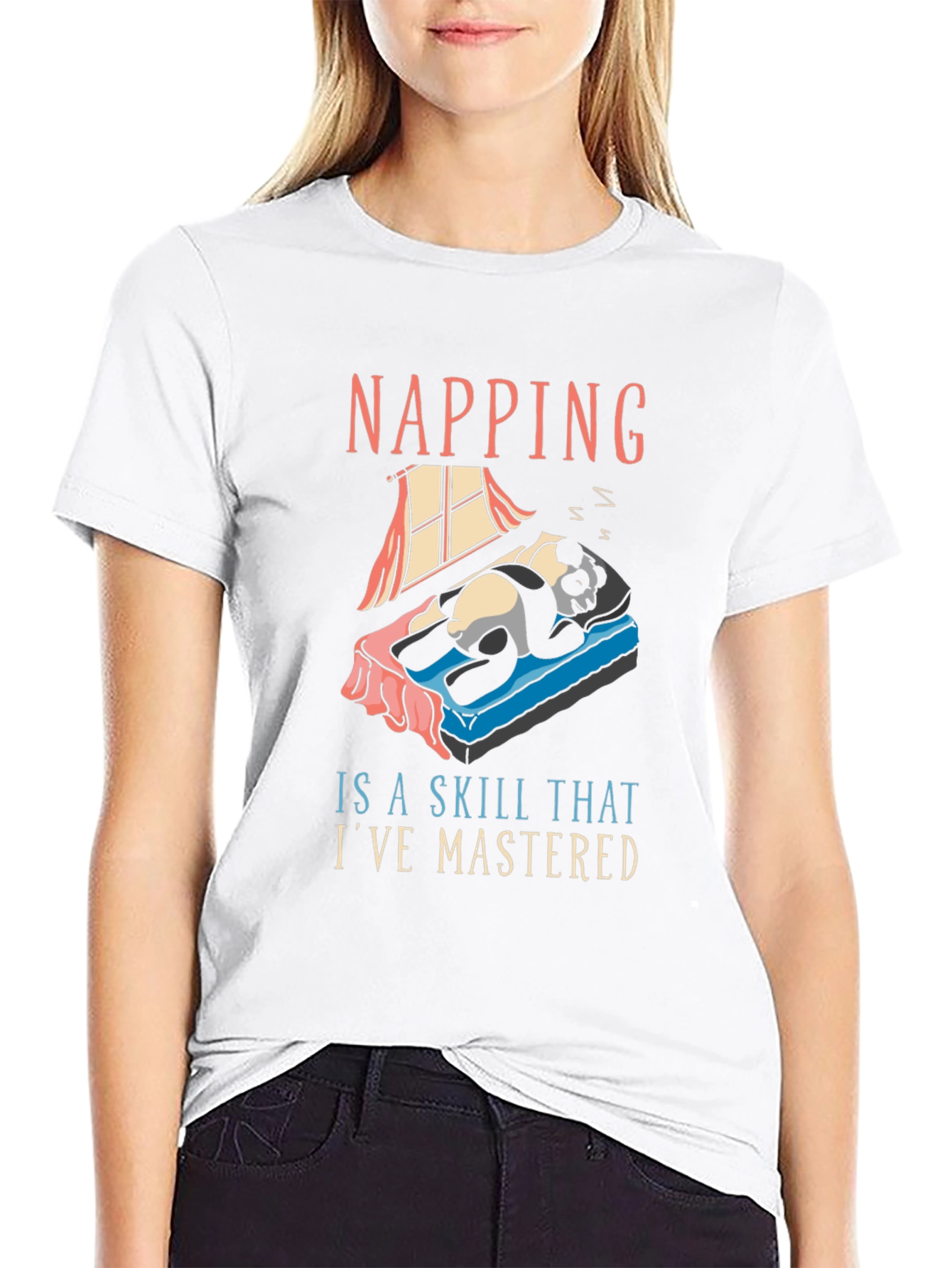 Napping Skill Panda T-Shirt - Comfy Cotton Tee