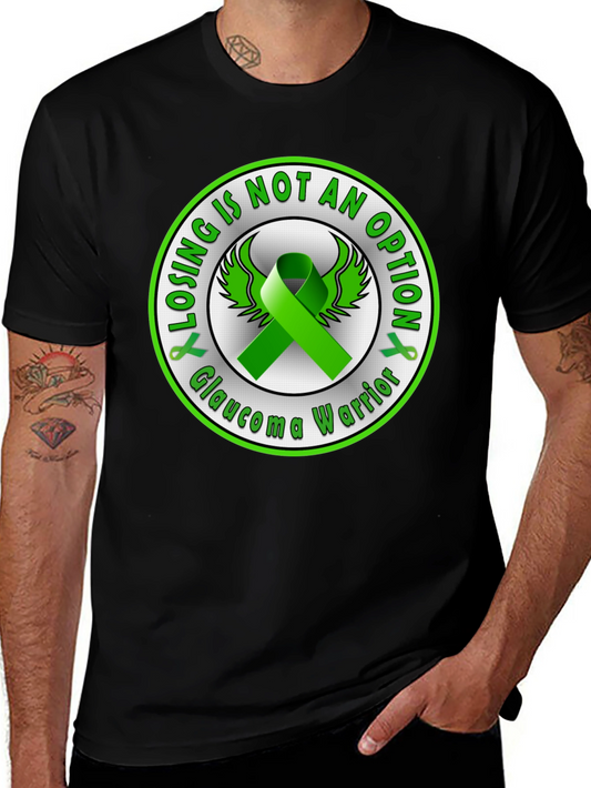 Glaucoma Warrior Awareness T-Shirt - Green Ribbon Design