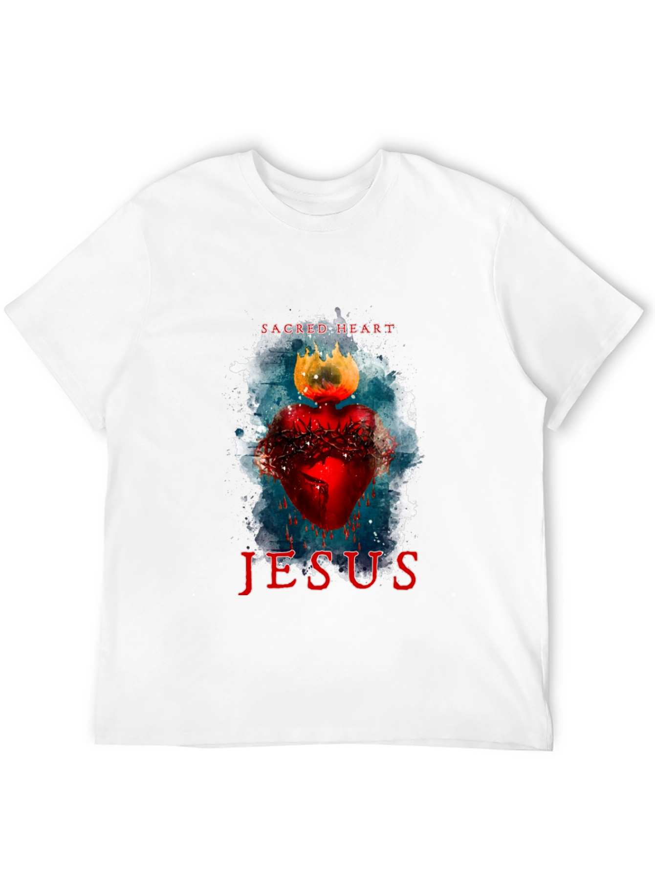 Sacred Heart Jesus Graphic T-Shirt - Black