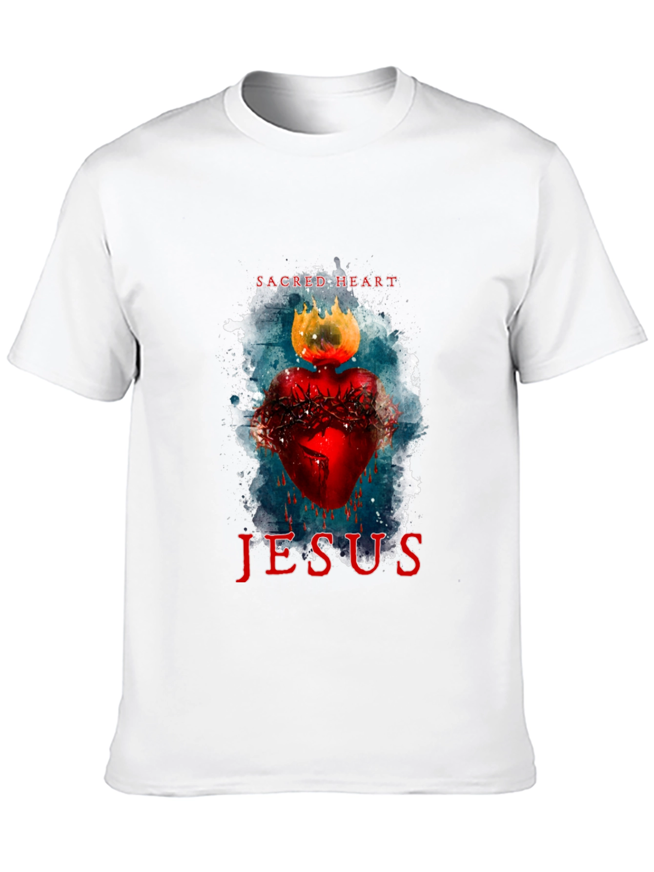 Sacred Heart Jesus Graphic T-Shirt - Black