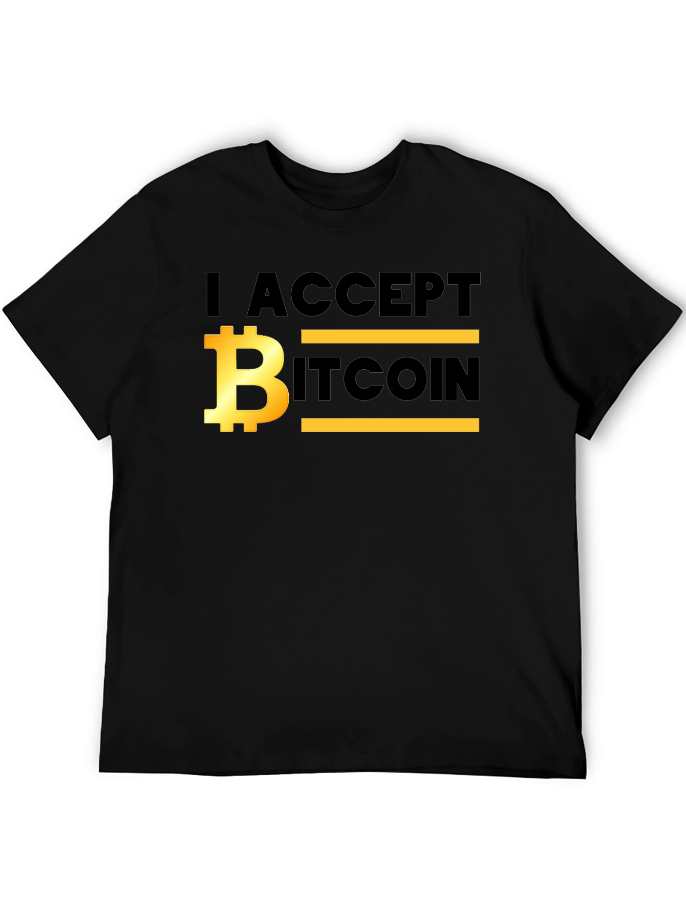 I Accept Bitcoin T-Shirt - Crypto Fan Apparel