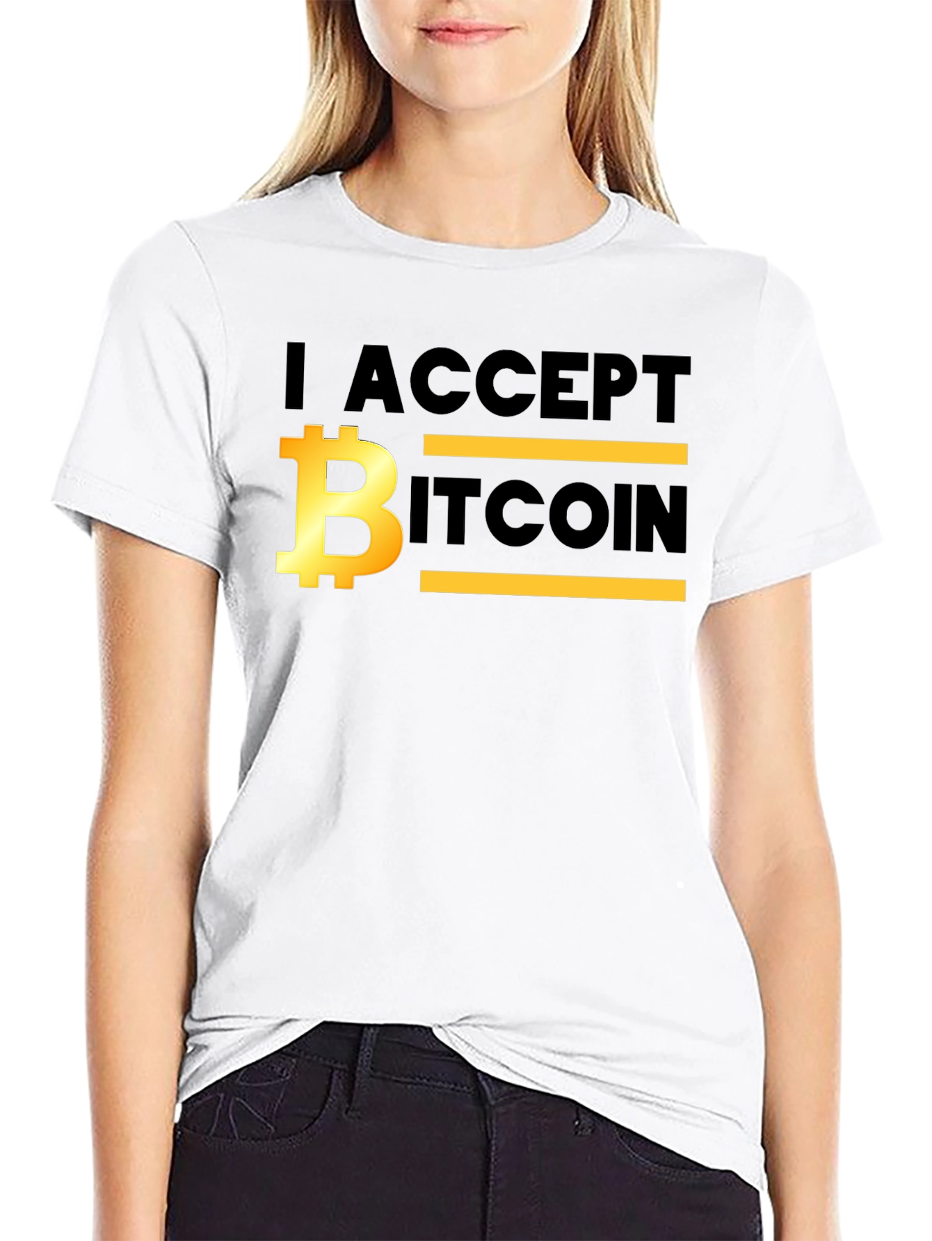 I Accept Bitcoin T-Shirt - Crypto Fan Apparel