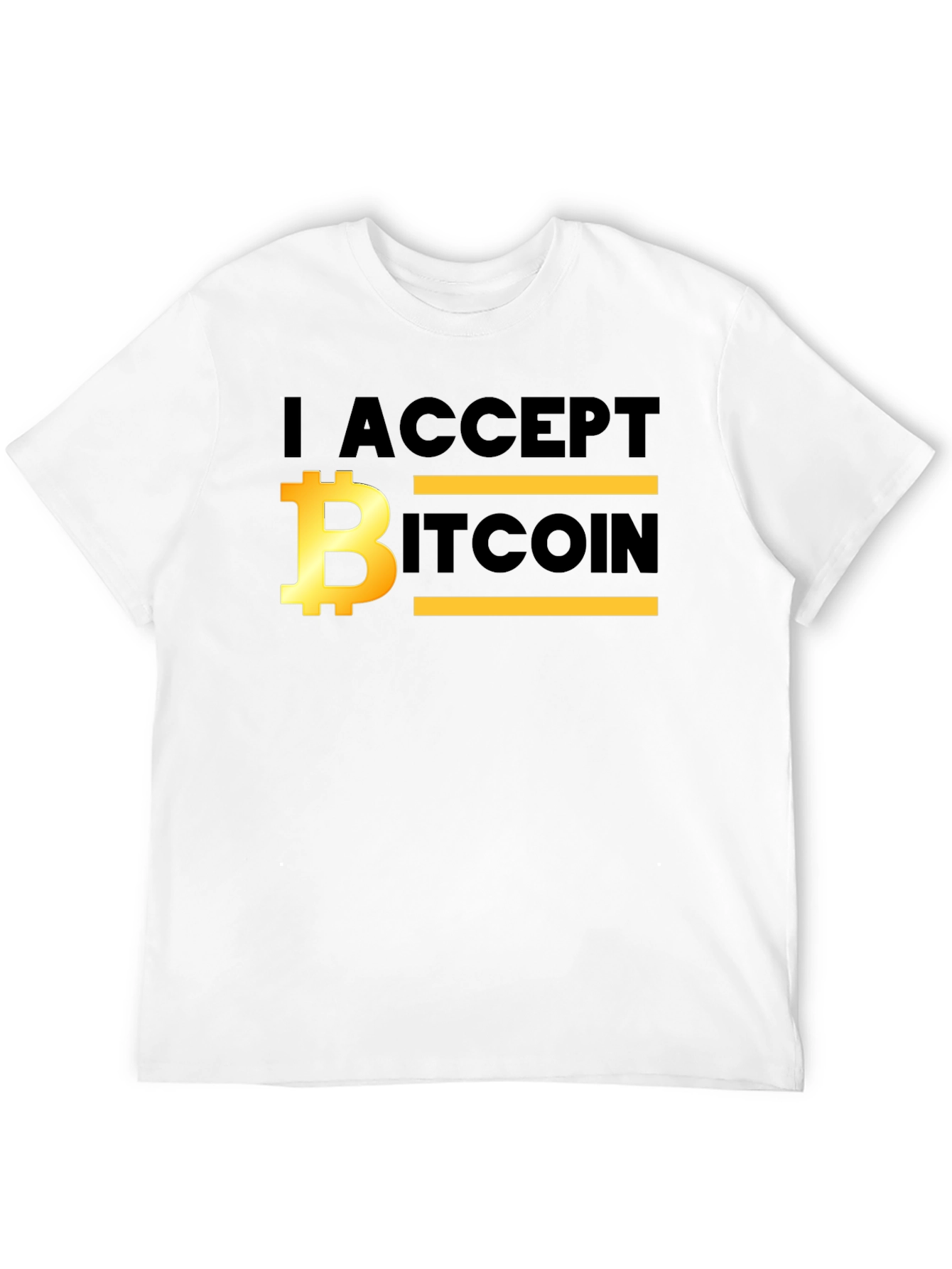 I Accept Bitcoin T-Shirt - Crypto Fan Apparel