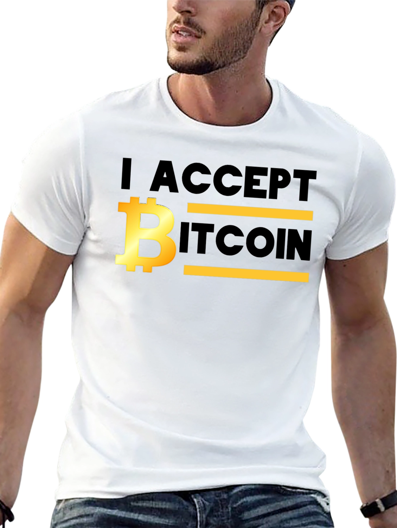 I Accept Bitcoin T-Shirt - Crypto Fan Apparel