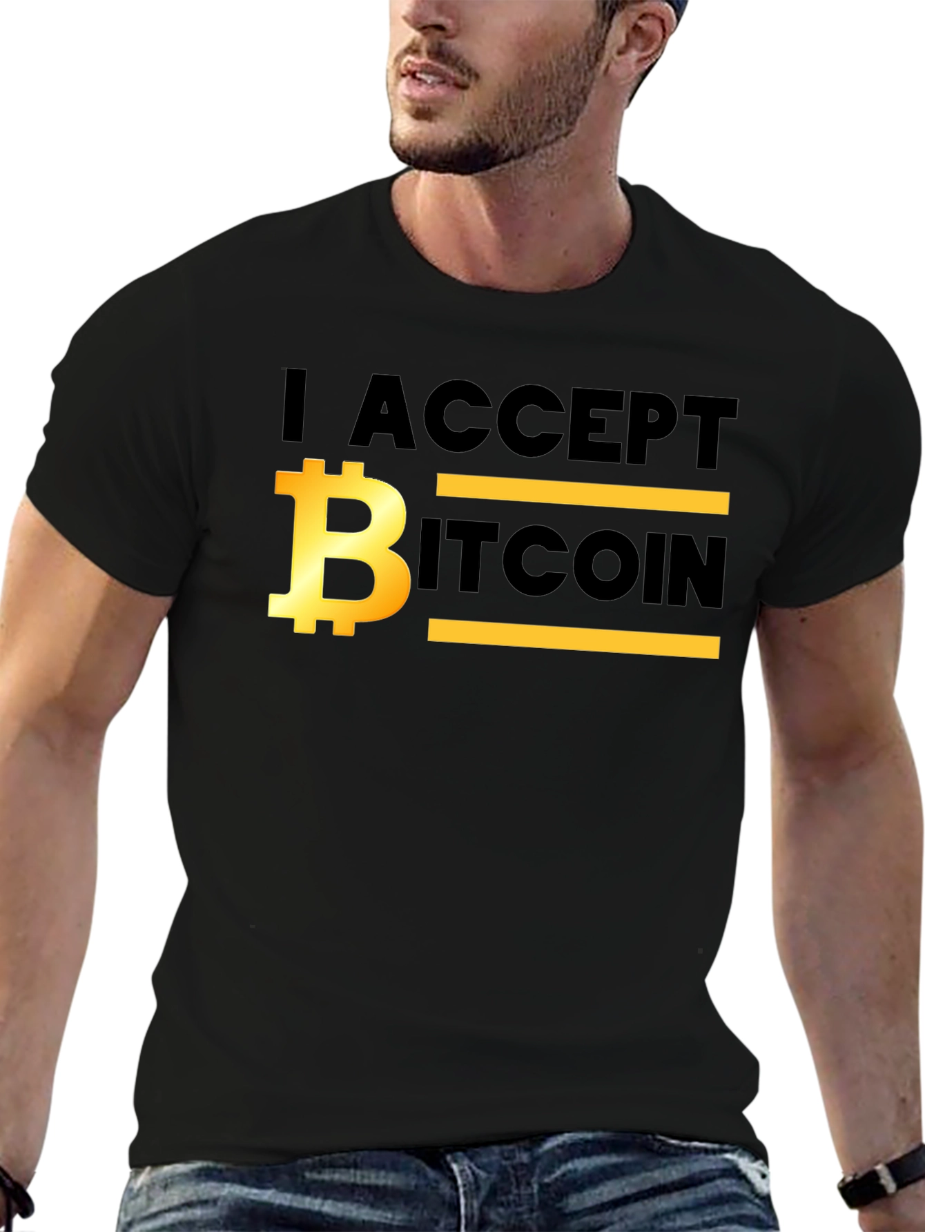 I Accept Bitcoin T-Shirt - Crypto Fan Apparel