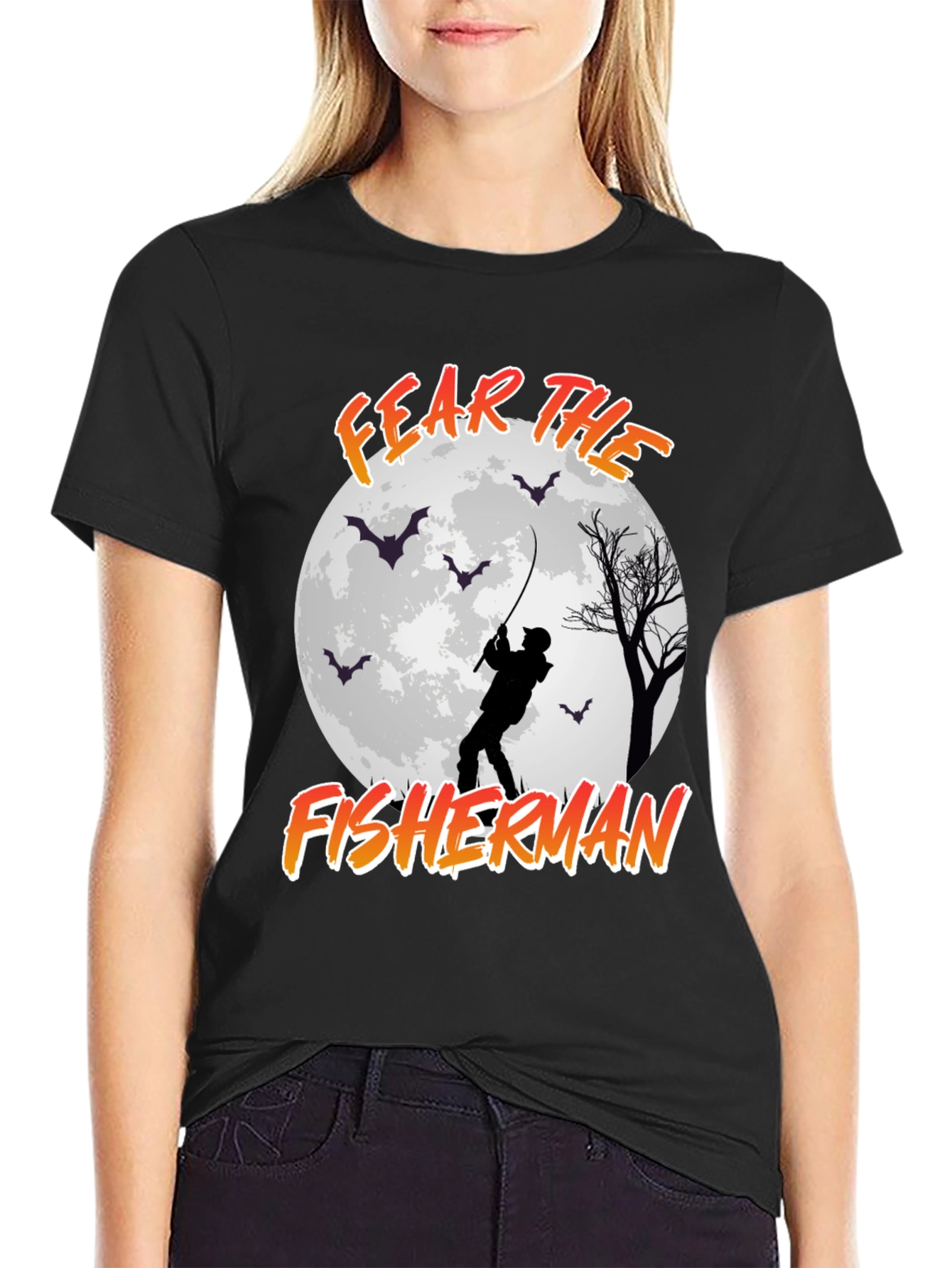 Fear the Fisherman Graphic Tee - Halloween Fishing Shirt