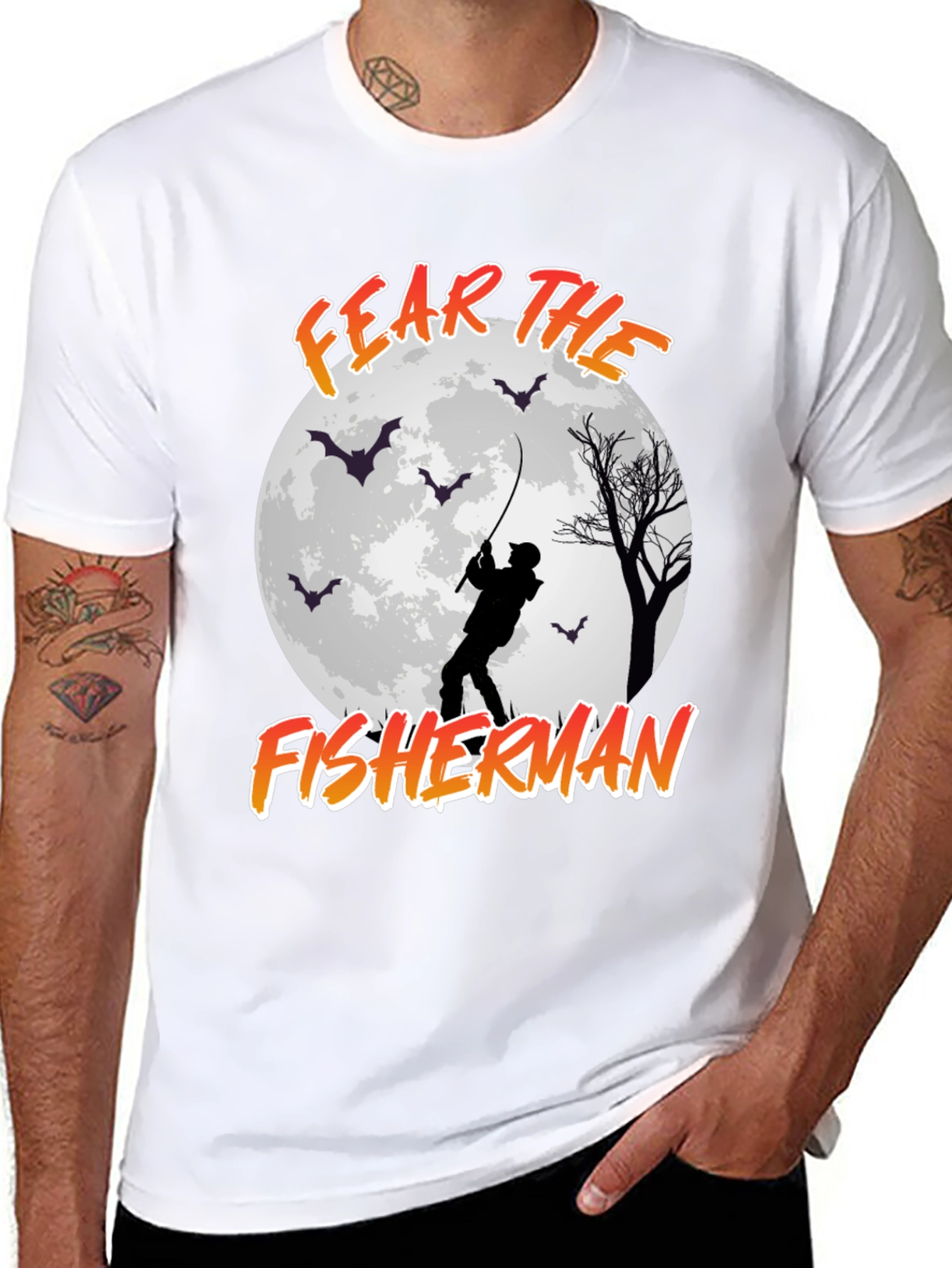 Fear the Fisherman Graphic Tee - Halloween Fishing Shirt