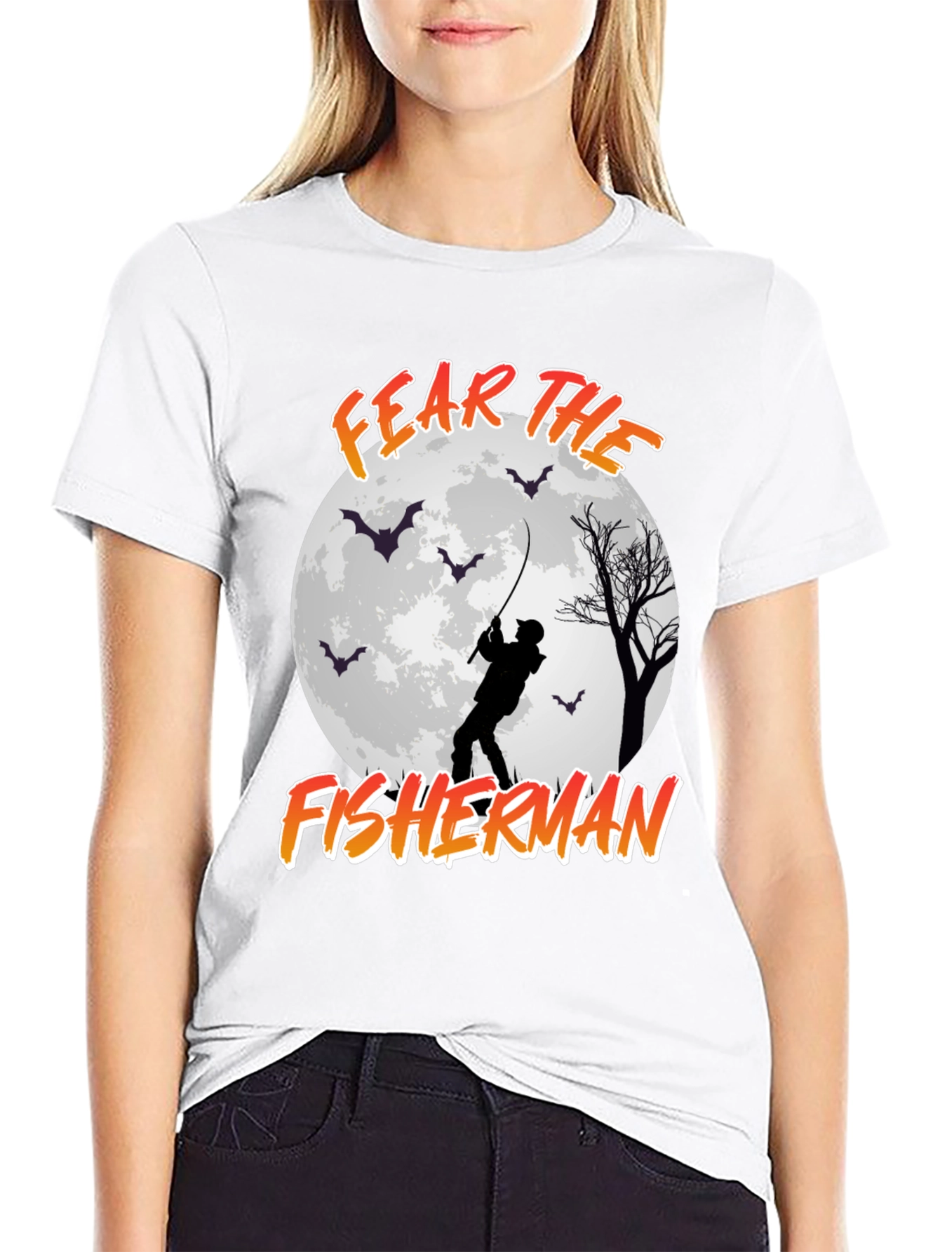 Fear the Fisherman Graphic Tee - Halloween Fishing Shirt