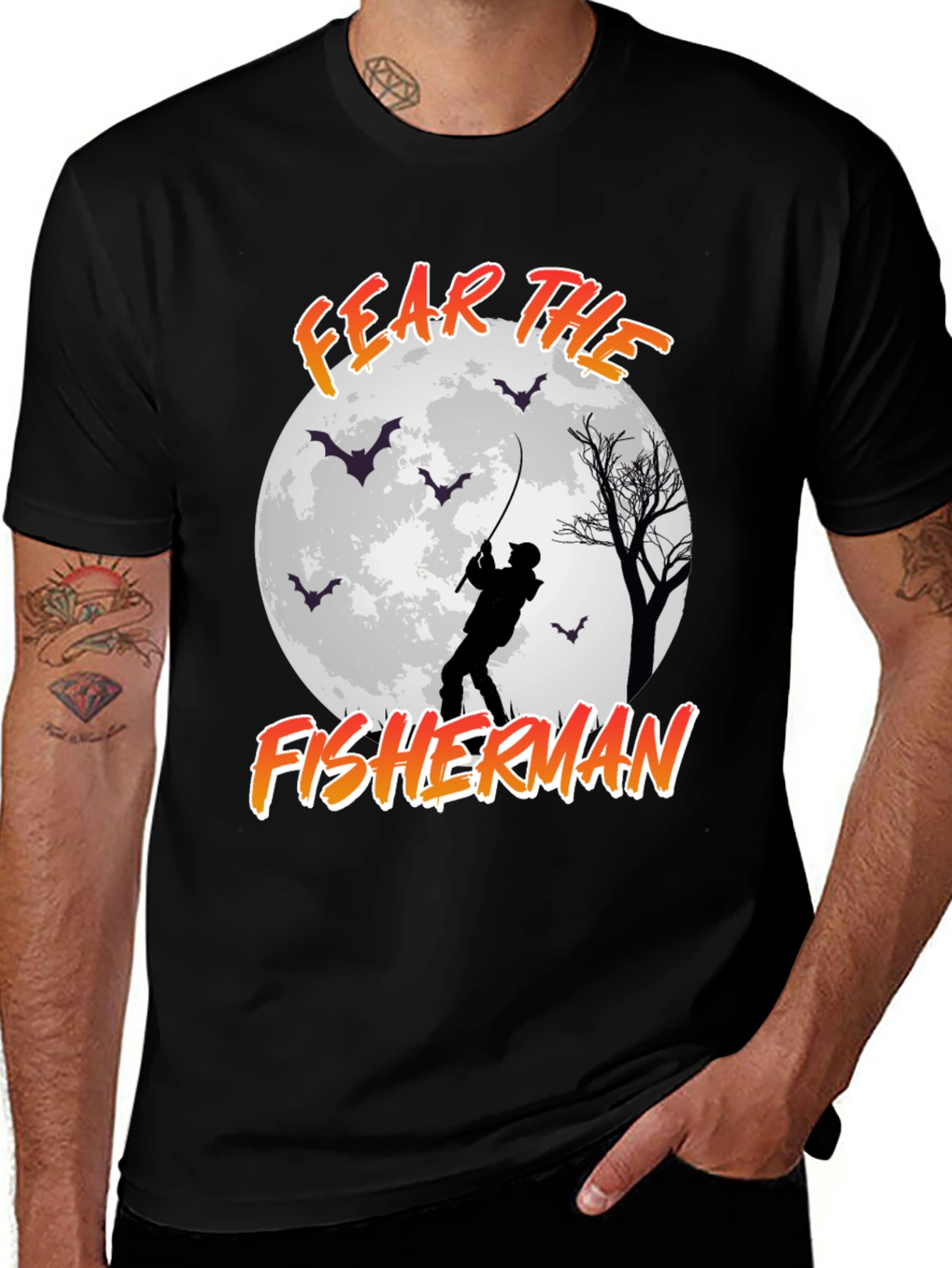 Fear the Fisherman Graphic Tee - Halloween Fishing Shirt