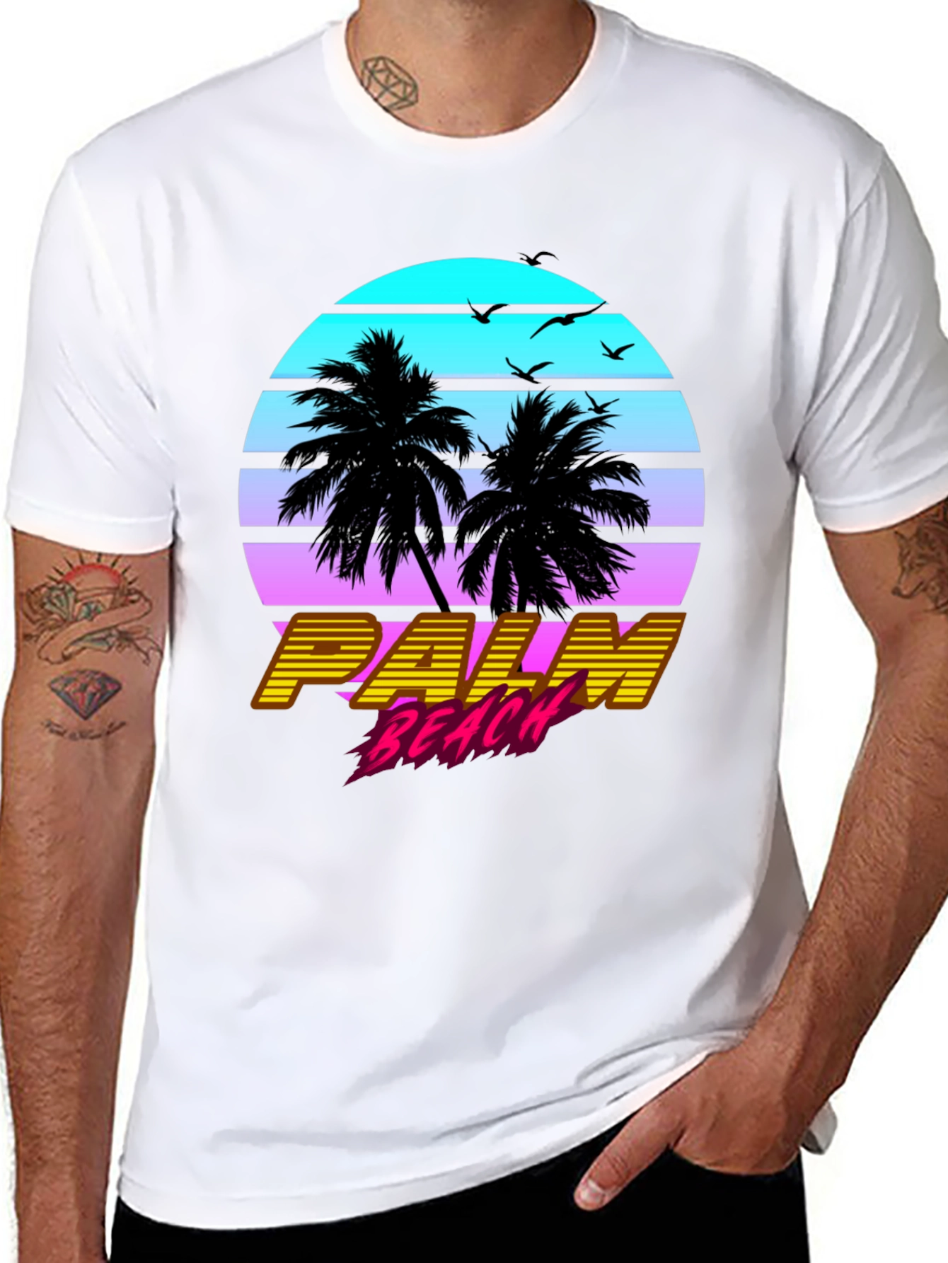 Palm Beach Retro Graphic T-Shirt