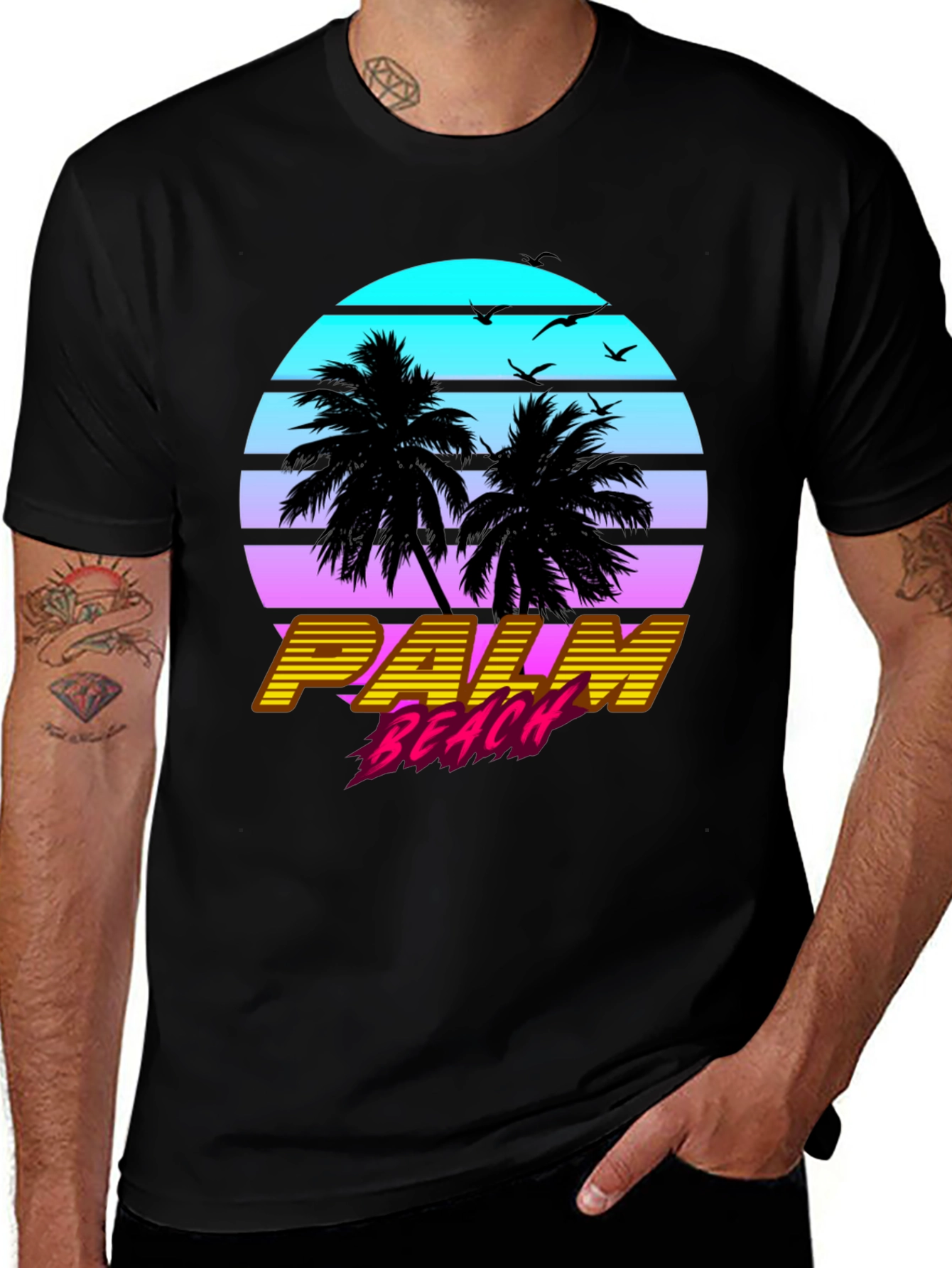 Palm Beach Retro Graphic T-Shirt