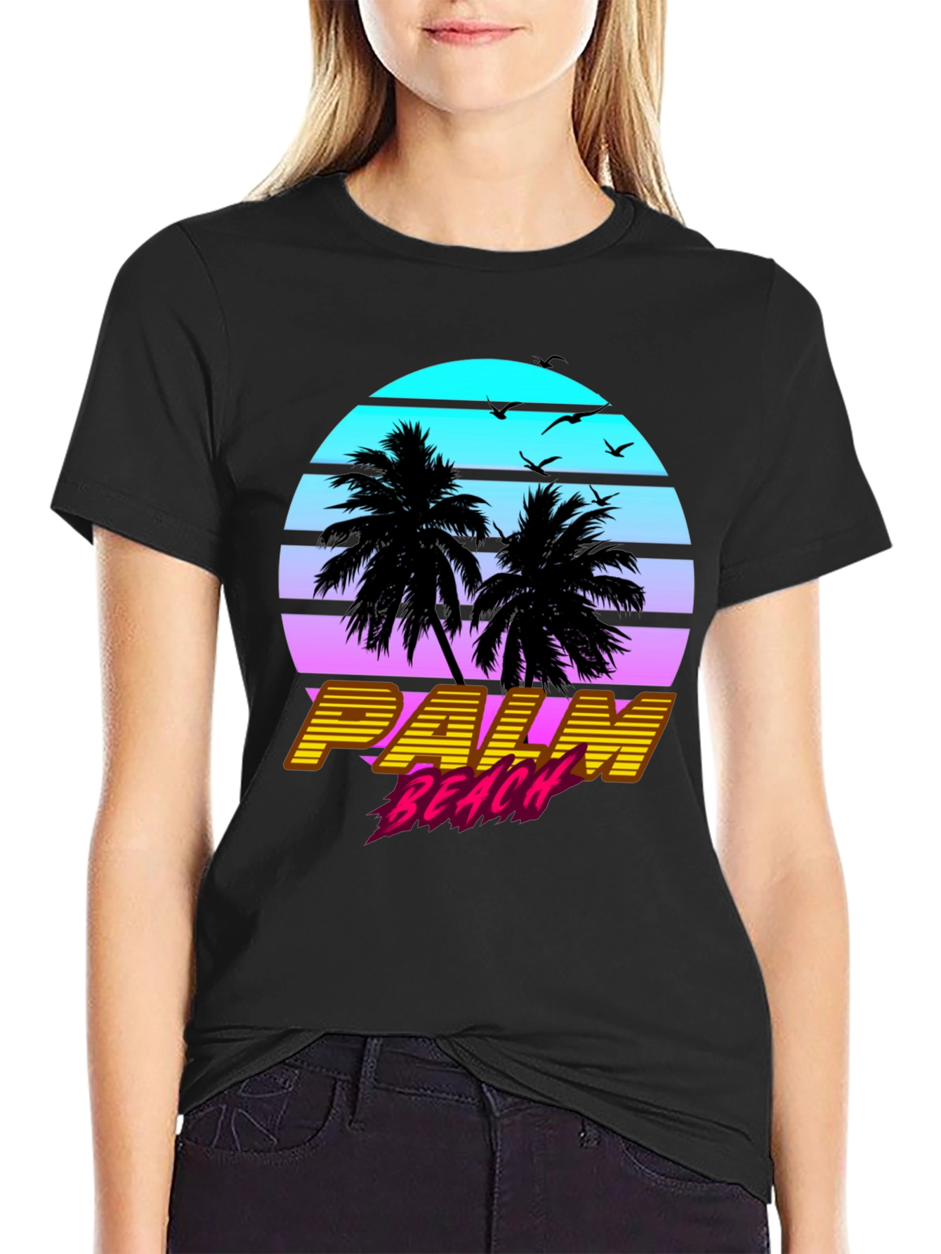 Palm Beach Retro Graphic T-Shirt