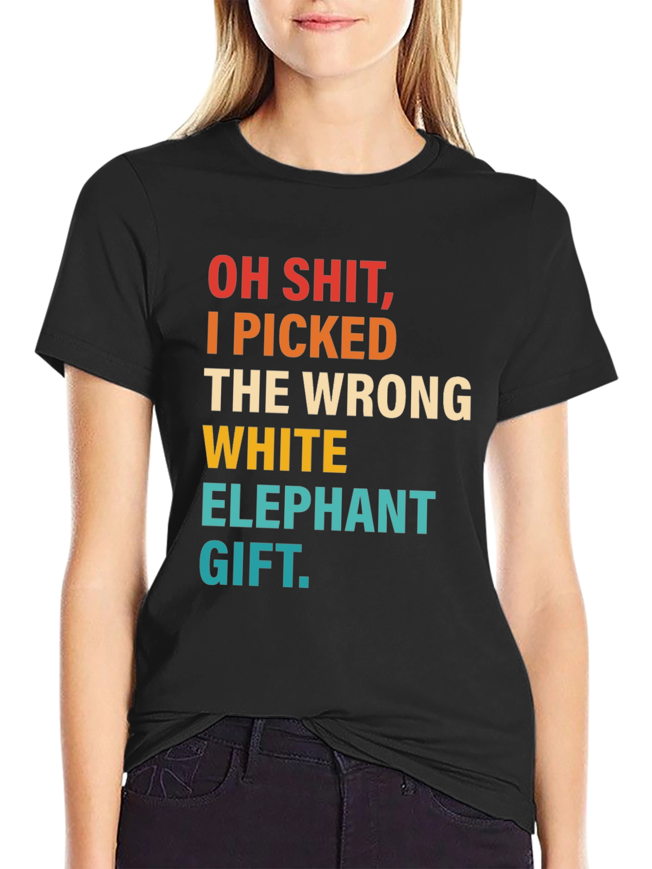 Funny Wrong White Elephant Novelty T-Shirt