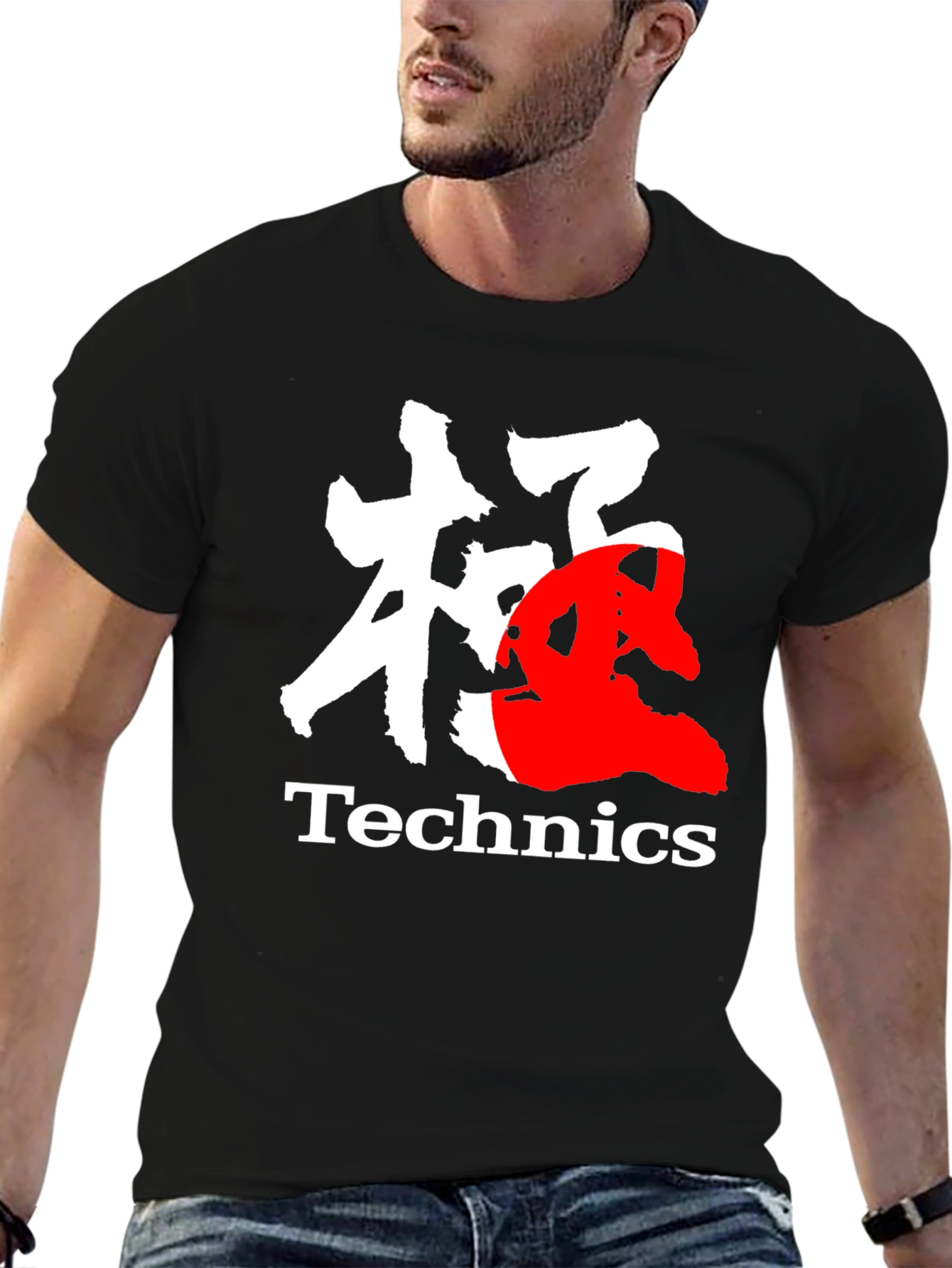 Technics Kanji Graphic Black T-Shirt